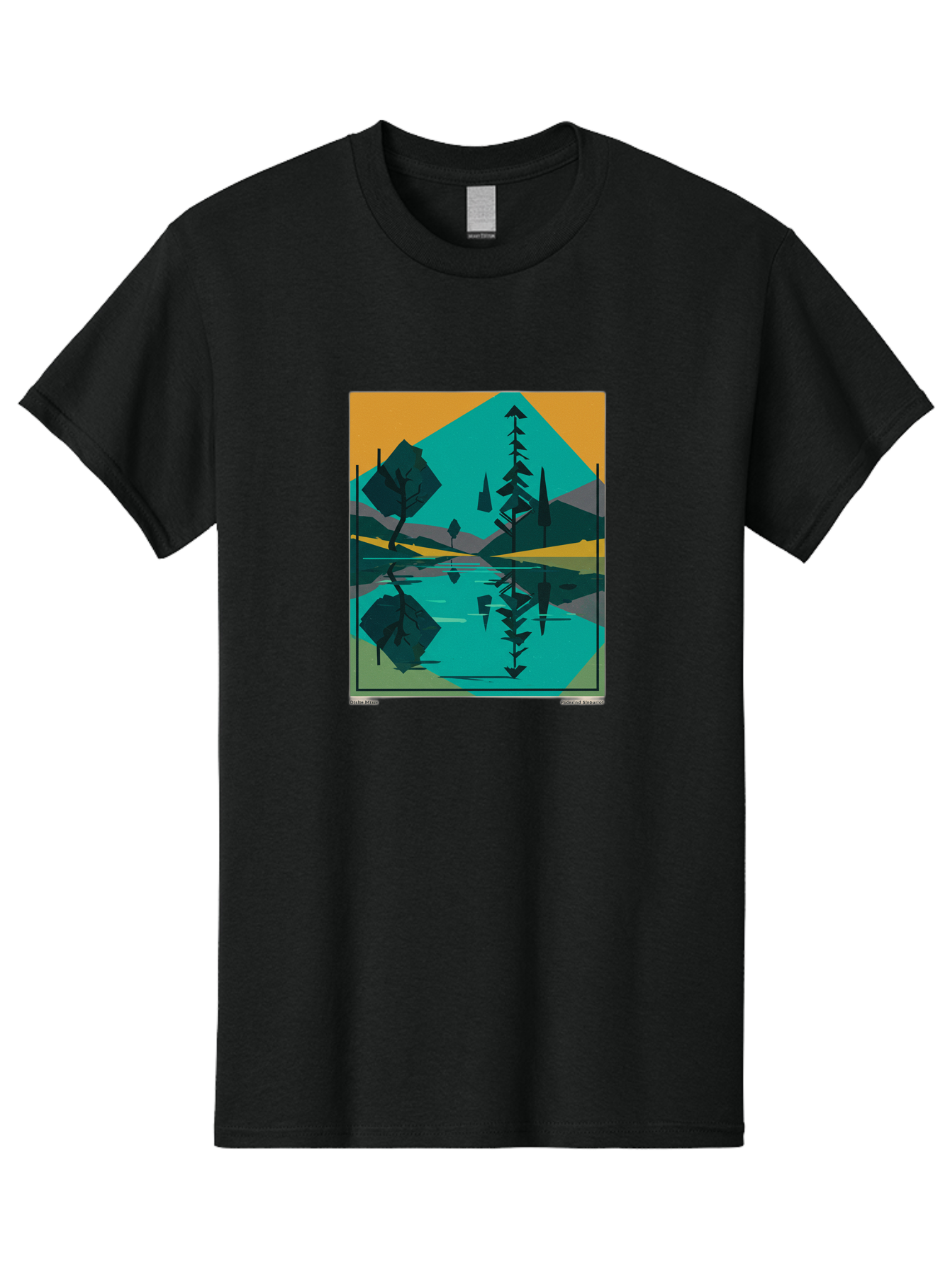 Mountain-Lake-Landscape Men'S Graphic Tee, 100% Cotton, Comfortable Casual Summer Wear, Machine Washable, Vintage Camera, Old Camera, Antique Camera, Black Camera, Classic Photography, Photography Equipment, Nostalgic Device, Film Camera, Bag821 6