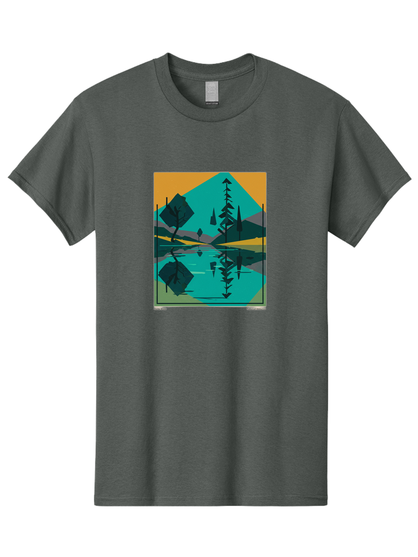 Mountain-Lake-Landscape Men'S Graphic Tee, 100% Cotton, Comfortable Casual Summer Wear, Machine Washable, Vintage Camera, Old Camera, Antique Camera, Black Camera, Classic Photography, Photography Equipment, Nostalgic Device, Film Camera, Bag821 13