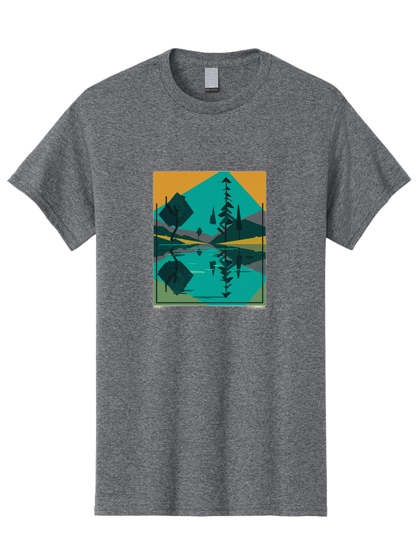 Mountain-Lake-Landscape Men'S Graphic Tee, 100% Cotton, Comfortable Casual Summer Wear, Machine Washable, Vintage Camera, Old Camera, Antique Camera, Black Camera, Classic Photography, Photography Equipment, Nostalgic Device, Film Camera, Bag821 5