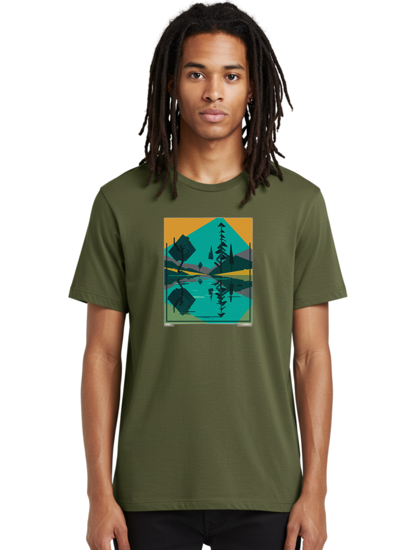 Mountain-Lake-Landscape Men'S Graphic Tee, 100% Cotton, Comfortable Casual Summer Wear, Machine Washable, Vintage Camera, Old Camera, Antique Camera, Black Camera, Classic Photography, Photography Equipment, Nostalgic Device, Film Camera, Bag821 25