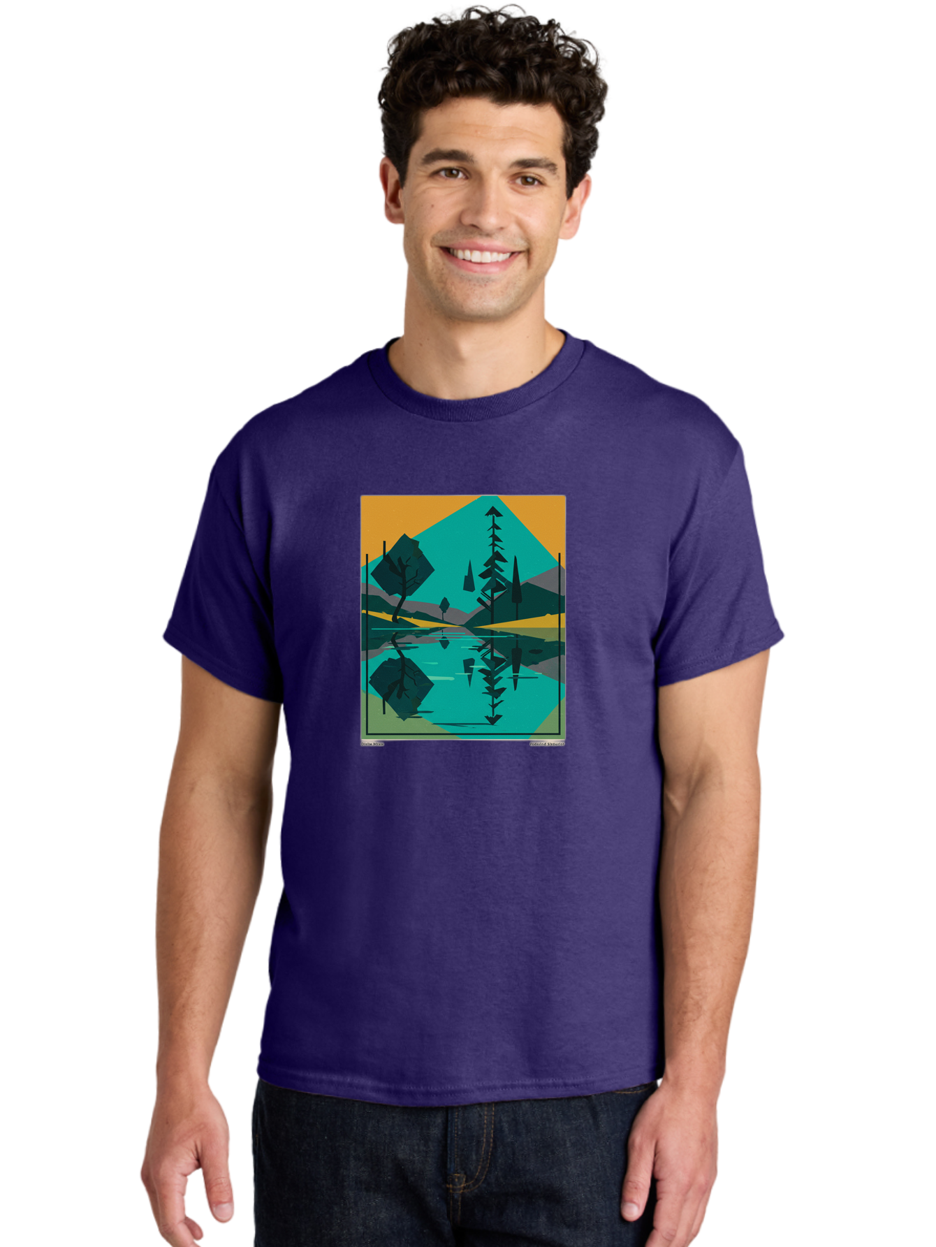 Mountain-Lake-Landscape Men'S Graphic Tee, 100% Cotton, Comfortable Casual Summer Wear, Machine Washable, Vintage Camera, Old Camera, Antique Camera, Black Camera, Classic Photography, Photography Equipment, Nostalgic Device, Film Camera, Bag821 23