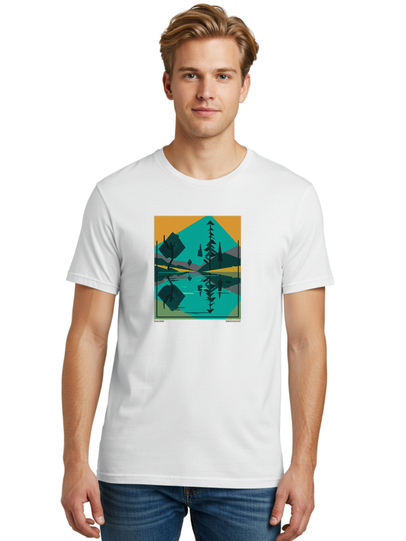 Mountain-Lake-Landscape Men'S Graphic Tee, 100% Cotton, Comfortable Casual Summer Wear, Machine Washable, Vintage Camera, Old Camera, Antique Camera, Black Camera, Classic Photography, Photography Equipment, Nostalgic Device, Film Camera, Bag821 17