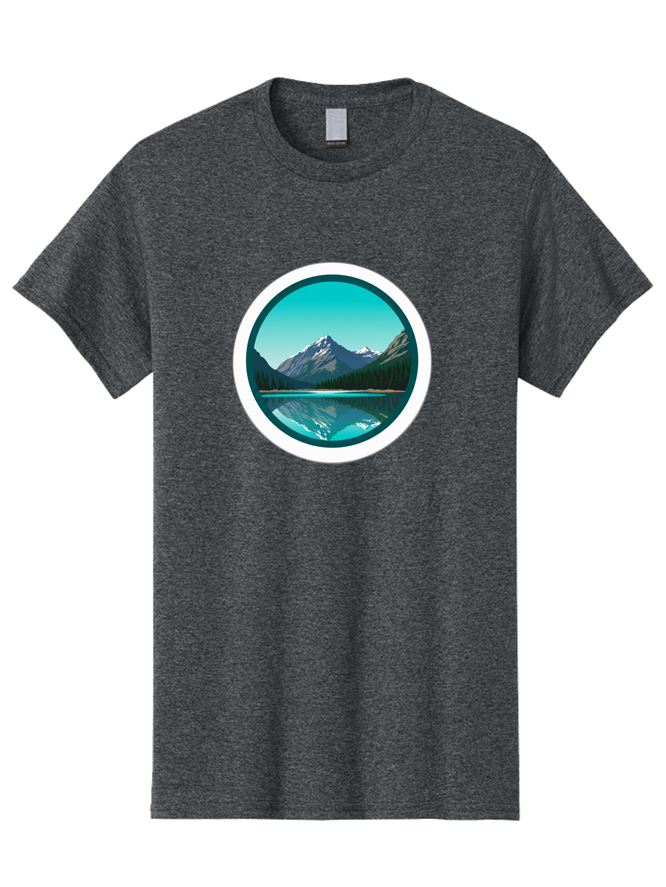 Mountain-Lake-Scene Men'S Graphic Tee, 100% Cotton, Comfortable Casual Summer Wear, Machine Washable, Vintage Camera, Old Camera, Antique Camera, Black Camera, Classic Photography, Photography Equipment, Nostalgic Device, Film Camera, Bag822 14