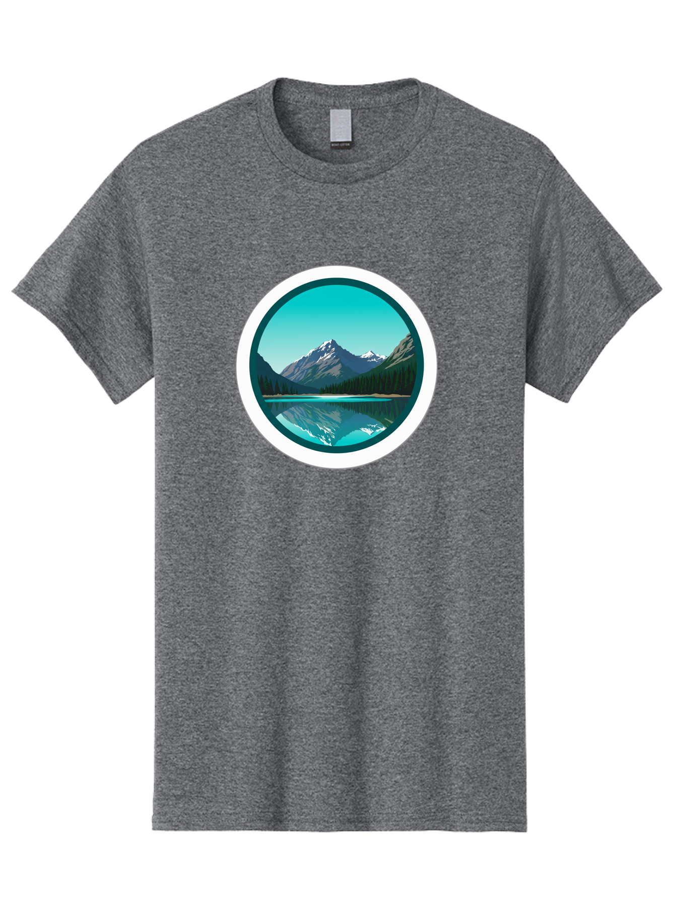 Mountain-Lake-Scene Men'S Graphic Tee, 100% Cotton, Comfortable Casual Summer Wear, Machine Washable, Vintage Camera, Old Camera, Antique Camera, Black Camera, Classic Photography, Photography Equipment, Nostalgic Device, Film Camera, Bag822 4