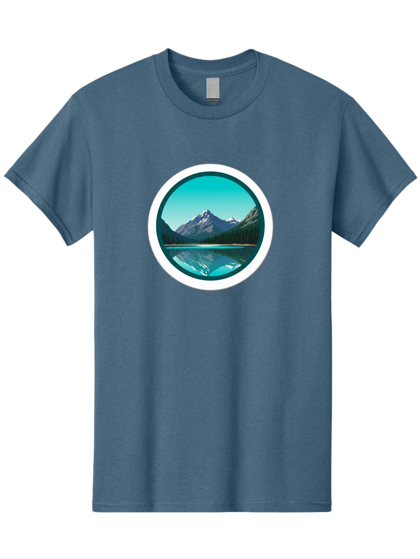Mountain-Lake-Scene Men'S Graphic Tee, 100% Cotton, Comfortable Casual Summer Wear, Machine Washable, Vintage Camera, Old Camera, Antique Camera, Black Camera, Classic Photography, Photography Equipment, Nostalgic Device, Film Camera, Bag822 9