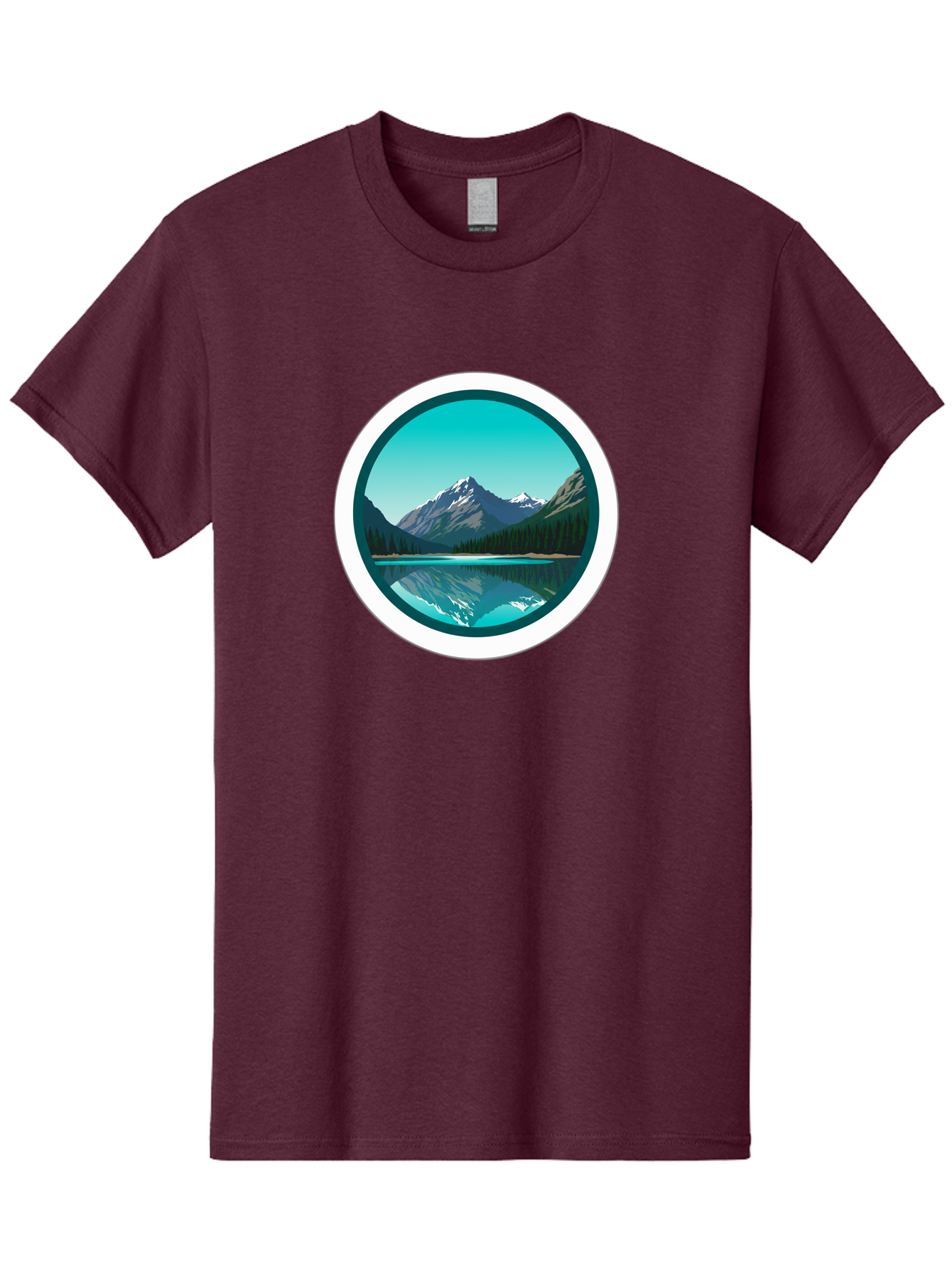 Mountain-Lake-Scene Men'S Graphic Tee, 100% Cotton, Comfortable Casual Summer Wear, Machine Washable, Vintage Camera, Old Camera, Antique Camera, Black Camera, Classic Photography, Photography Equipment, Nostalgic Device, Film Camera, Bag822 3