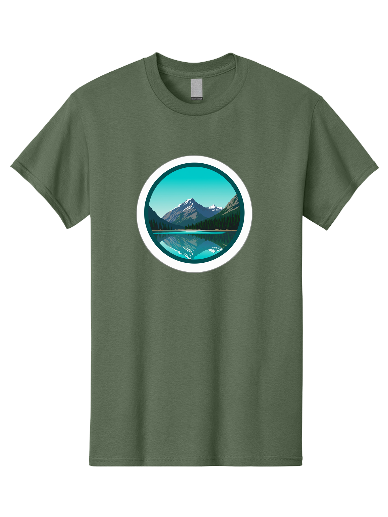 Mountain-Lake-Scene Men'S Graphic Tee, 100% Cotton, Comfortable Casual Summer Wear, Machine Washable, Vintage Camera, Old Camera, Antique Camera, Black Camera, Classic Photography, Photography Equipment, Nostalgic Device, Film Camera, Bag822 1