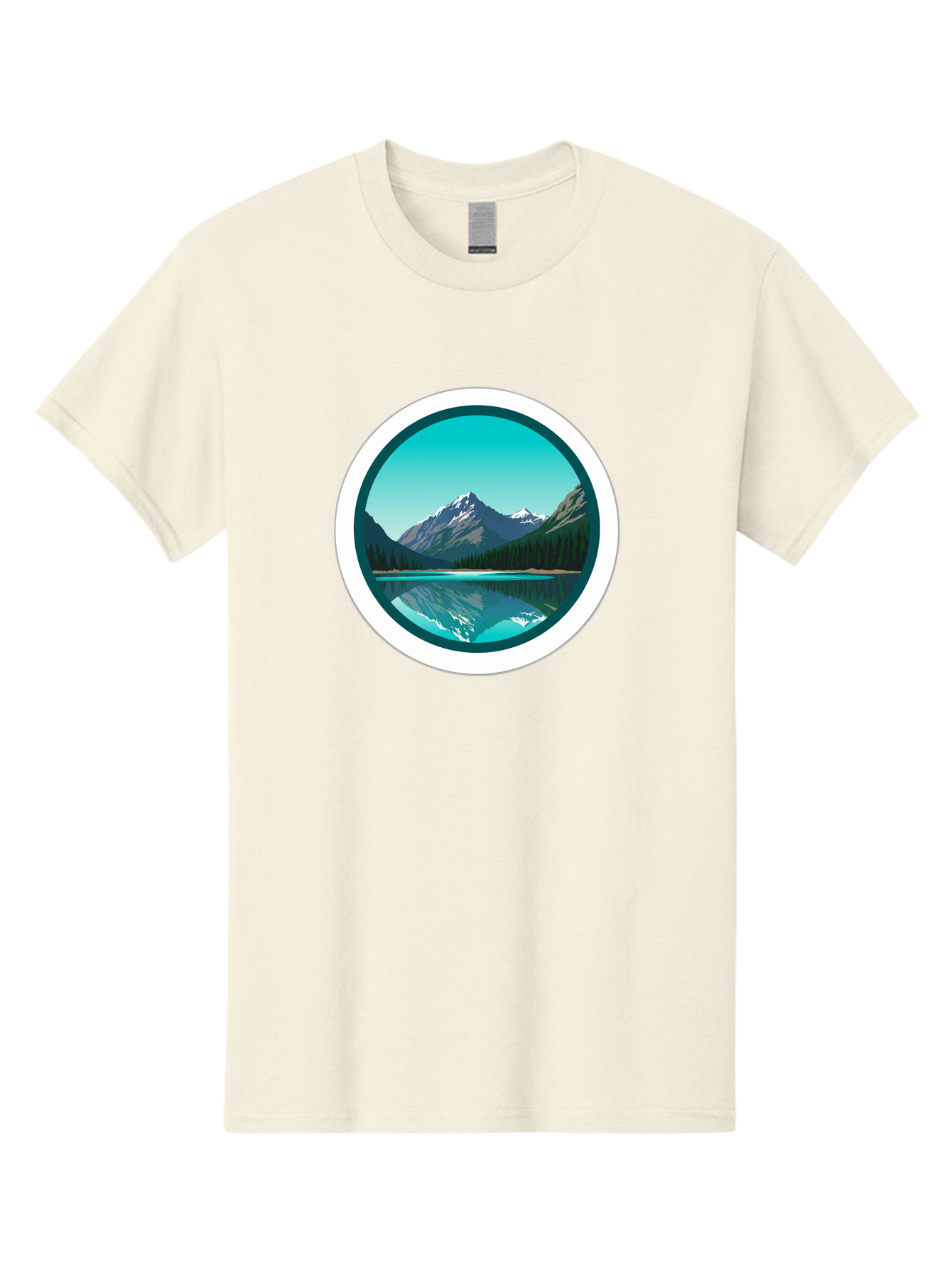 Mountain-Lake-Scene Men'S Graphic Tee, 100% Cotton, Comfortable Casual Summer Wear, Machine Washable, Vintage Camera, Old Camera, Antique Camera, Black Camera, Classic Photography, Photography Equipment, Nostalgic Device, Film Camera, Bag822 6