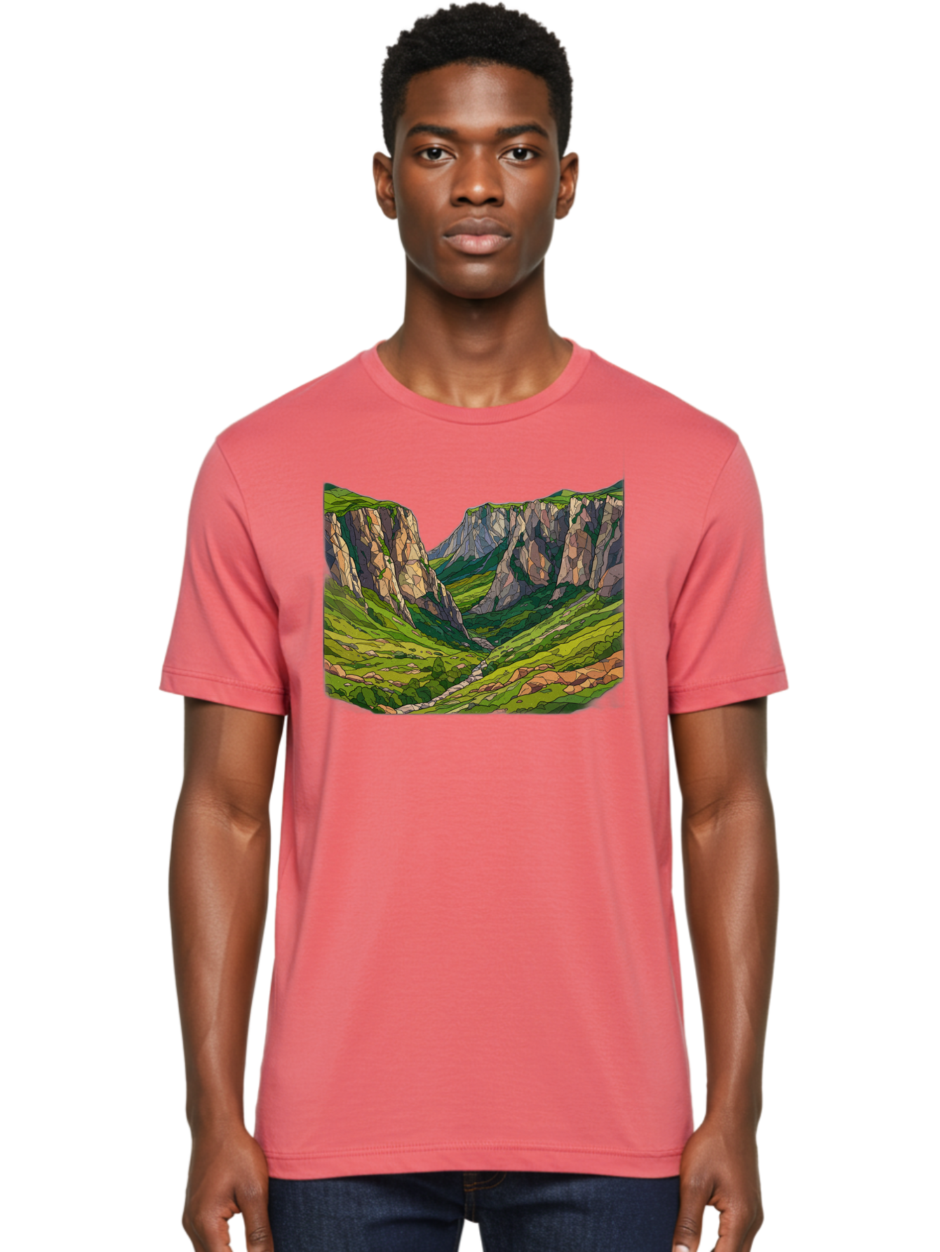 Mountain-Landscape-1 Men'S Graphic Tee, 100% Cotton, Comfortable Casual Summer Wear, Machine Washable, Vintage Camera, Old Camera, Antique Camera, Black Camera, Classic Photography, Photography Equipment, Nostalgic Device, Film Camera, Bag824 20