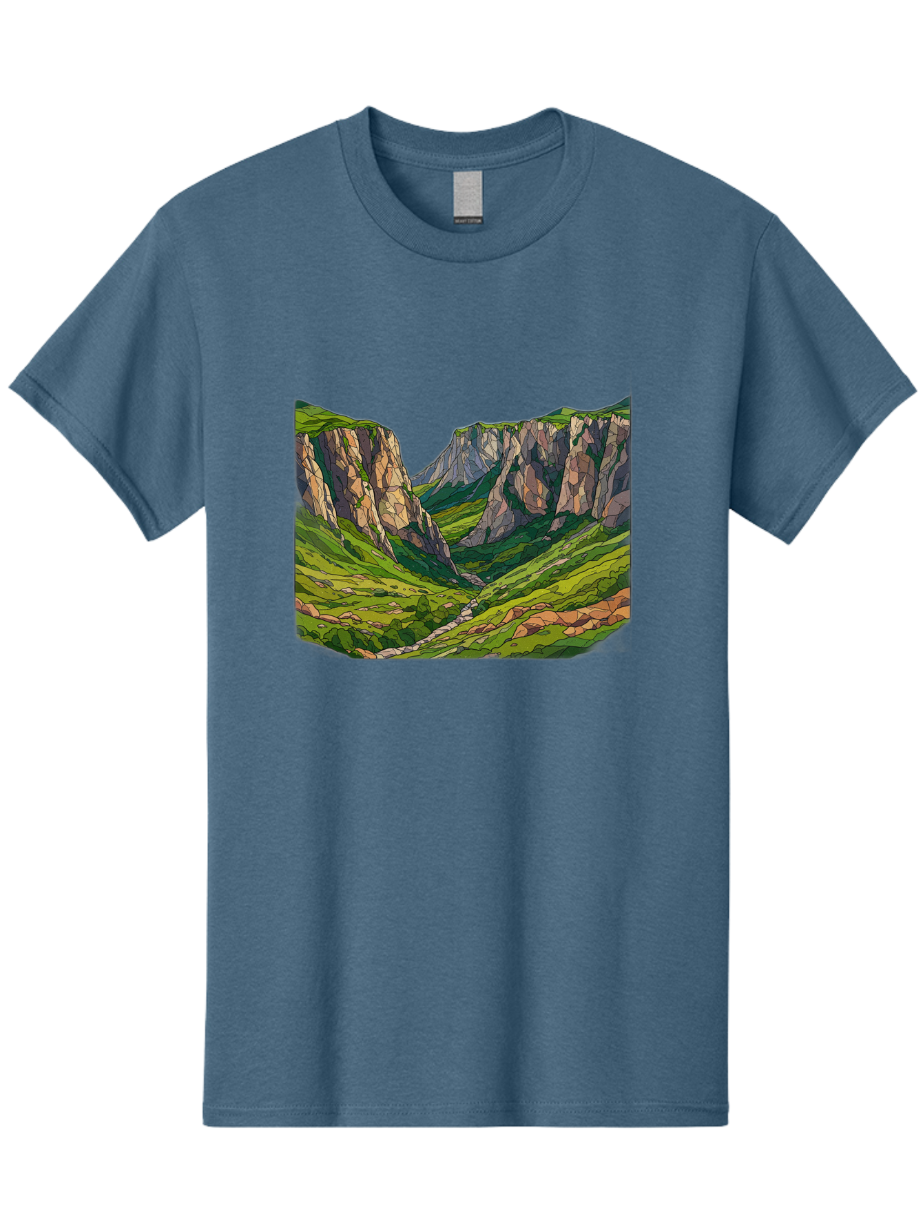 Mountain-Landscape-1 Men'S Graphic Tee, 100% Cotton, Comfortable Casual Summer Wear, Machine Washable, Vintage Camera, Old Camera, Antique Camera, Black Camera, Classic Photography, Photography Equipment, Nostalgic Device, Film Camera, Bag824 9