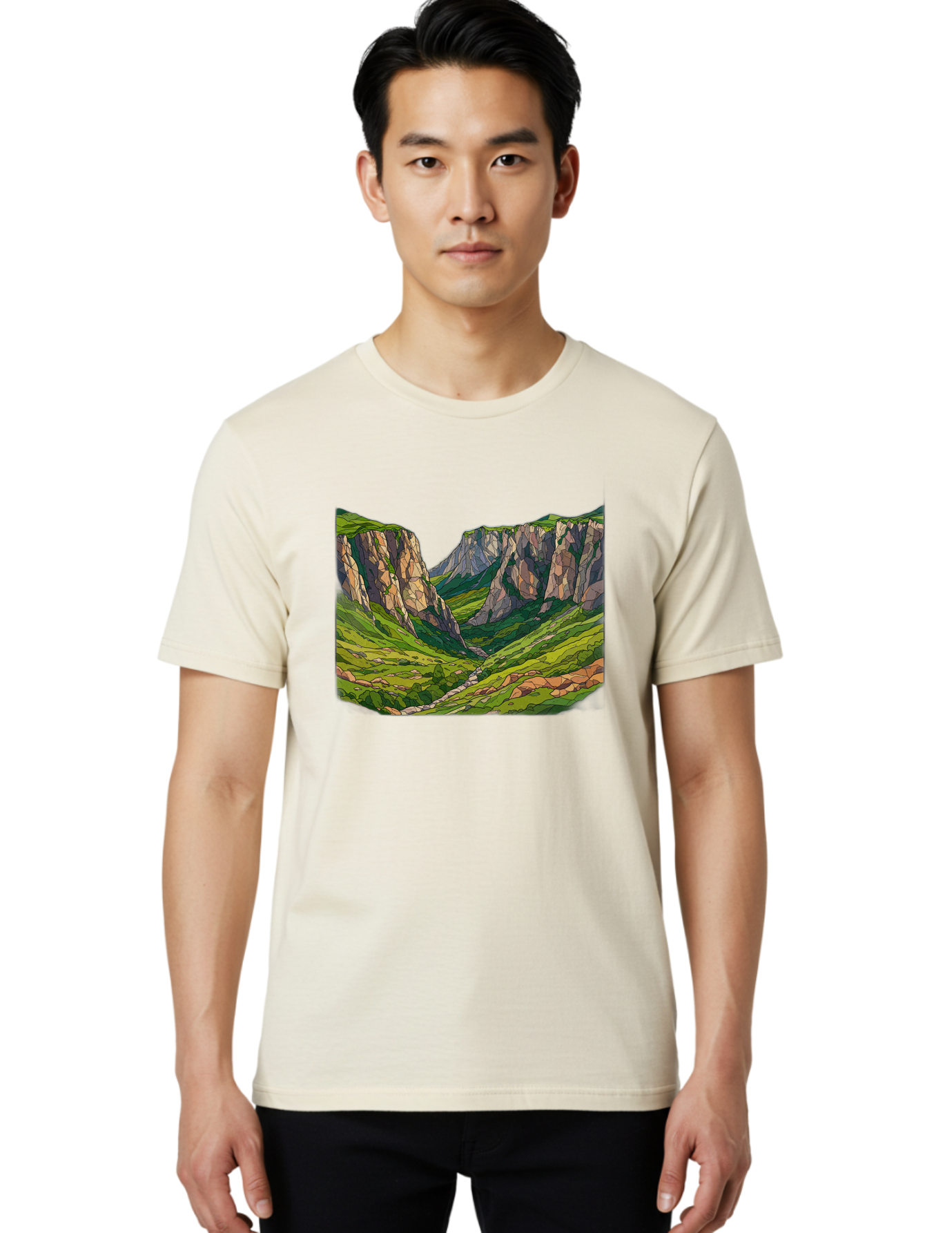 Mountain-Landscape-1 Men'S Graphic Tee, 100% Cotton, Comfortable Casual Summer Wear, Machine Washable, Vintage Camera, Old Camera, Antique Camera, Black Camera, Classic Photography, Photography Equipment, Nostalgic Device, Film Camera, Bag824 30