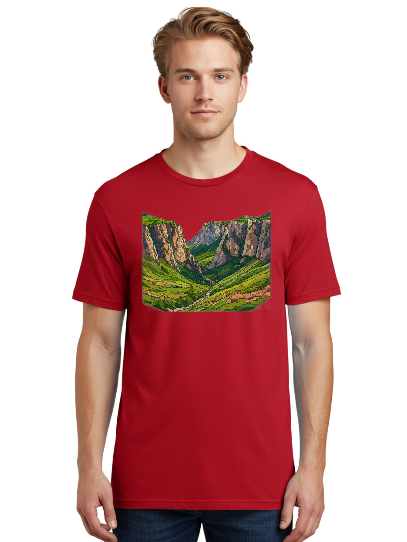 Mountain-Landscape-1 Men'S Graphic Tee, 100% Cotton, Comfortable Casual Summer Wear, Machine Washable, Vintage Camera, Old Camera, Antique Camera, Black Camera, Classic Photography, Photography Equipment, Nostalgic Device, Film Camera, Bag824 22