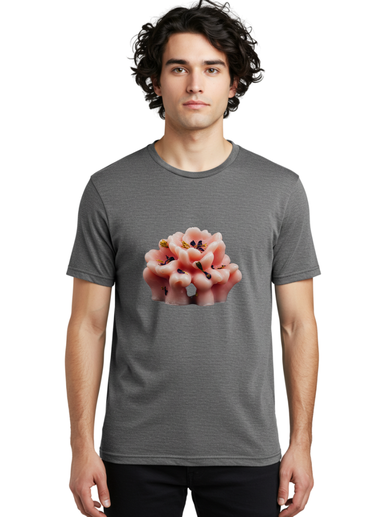 Pink-Flower-Shaped-Candle Men'S Graphic Tee, 100% Cotton, Comfortable Casual Summer Wear, Machine Washable, Vintage Camera, Old Camera, Antique Camera, Black Camera, Classic Photography, Photography Equipment, Nostalgic Device, Film Camera, Bag956 30