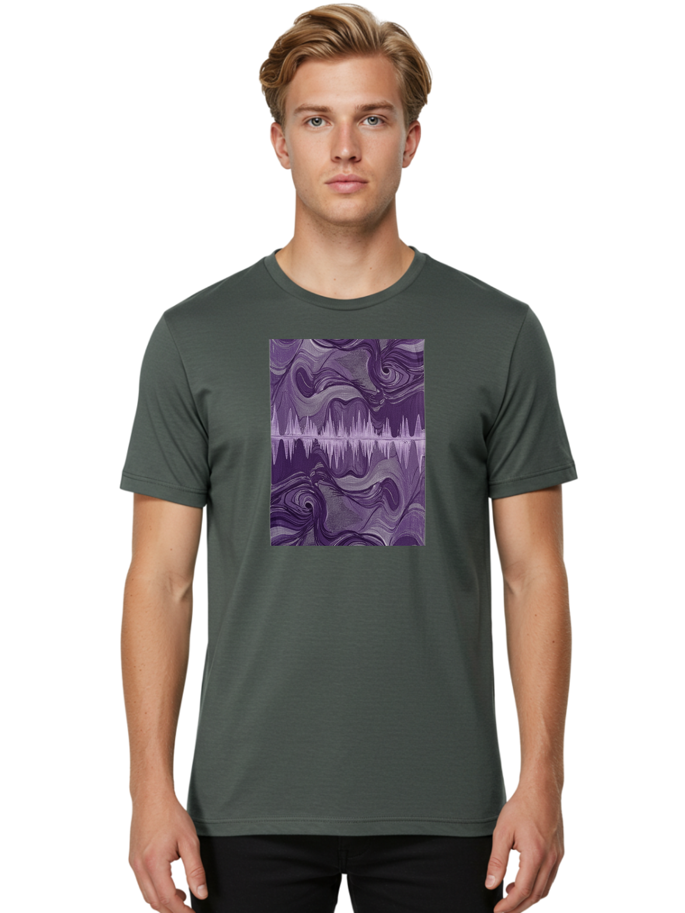 Purple-Sound-Wave Men'S Graphic Tee, 100% Cotton, Comfortable Casual Summer Wear, Machine Washable, Vintage Camera, Old Camera, Antique Camera, Black Camera, Classic Photography, Photography Equipment, Nostalgic Device, Film Camera, Camera Art Bag996 20