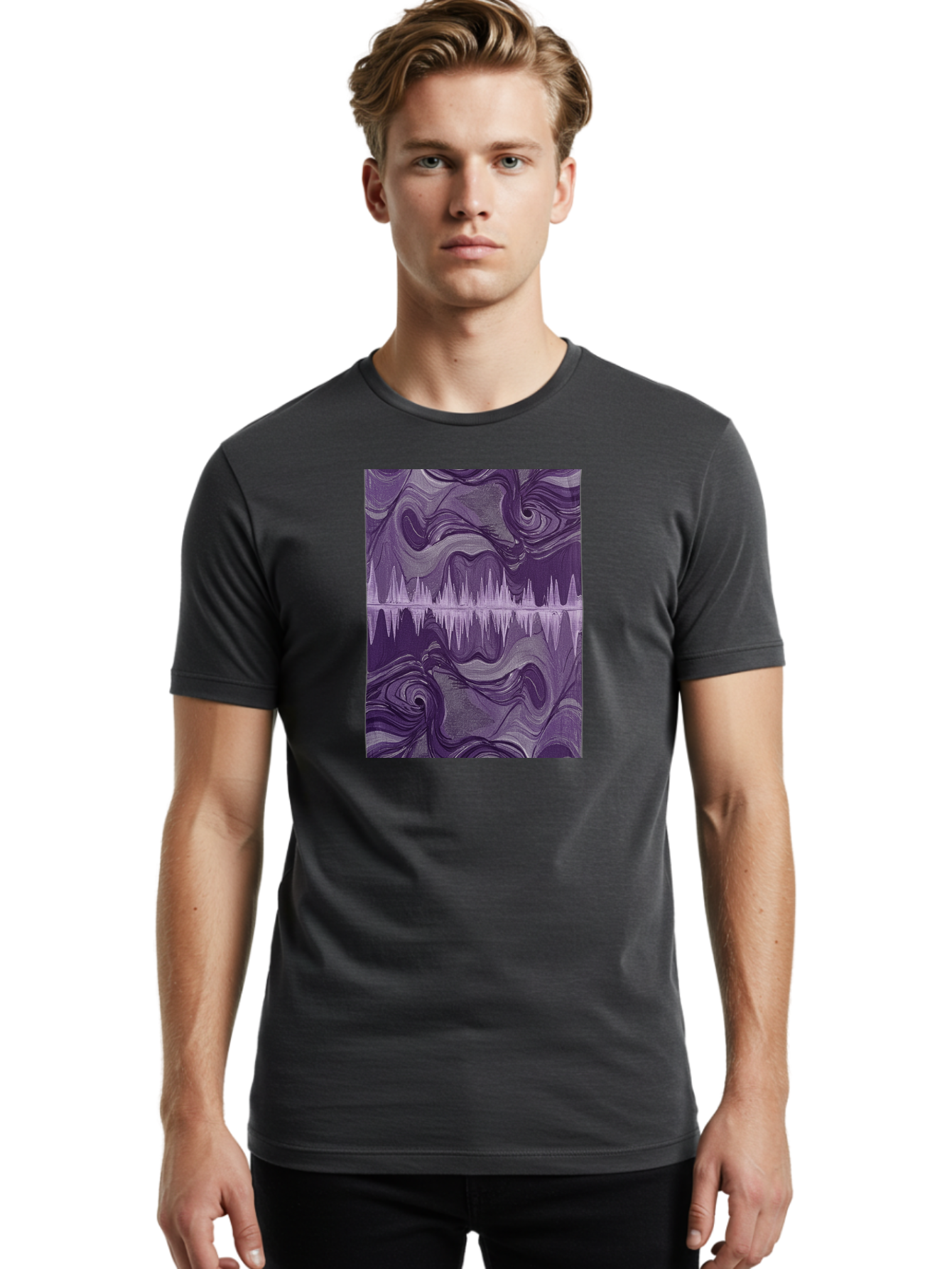 Purple-Sound-Wave Men'S Graphic Tee, 100% Cotton, Comfortable Casual Summer Wear, Machine Washable, Vintage Camera, Old Camera, Antique Camera, Black Camera, Classic Photography, Photography Equipment, Nostalgic Device, Film Camera, Camera Art Bag996 24