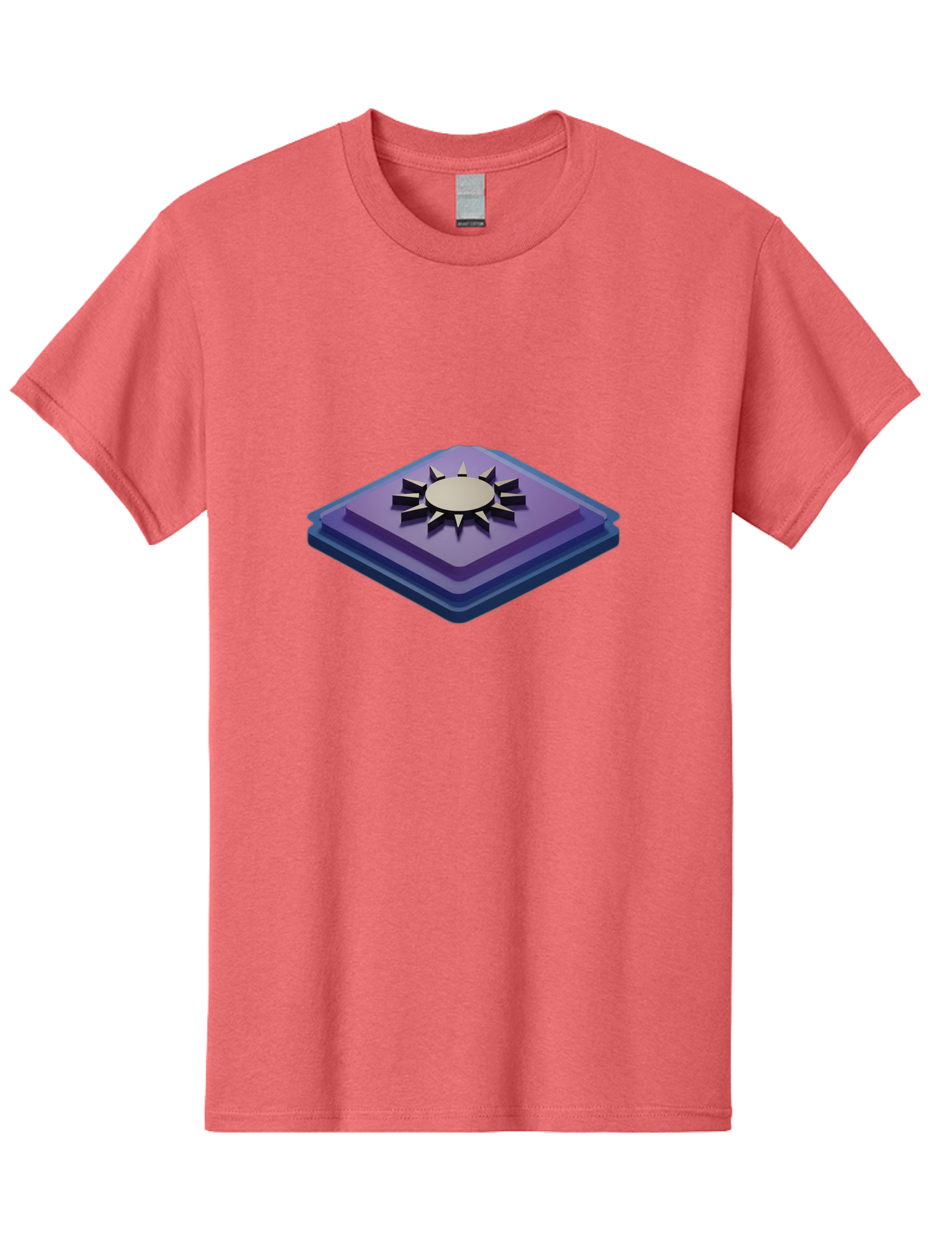 Purple-Square-With-Sun Men'S Graphic Tee, 100% Cotton, Comfortable Casual Summer Wear, Machine Washable, Vintage Camera, Old Camera, Antique Camera, Black Camera, Classic Photography, Photography Equipment, Nostalgic Device, Film Camera, Bag997 5