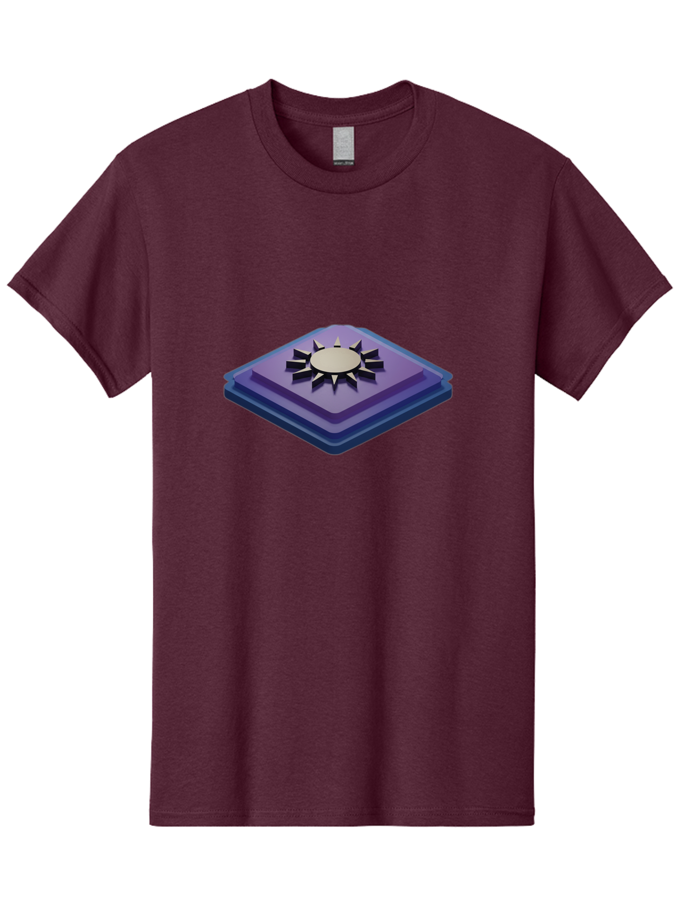 Purple-Square-With-Sun Men'S Graphic Tee, 100% Cotton, Comfortable Casual Summer Wear, Machine Washable, Vintage Camera, Old Camera, Antique Camera, Black Camera, Classic Photography, Photography Equipment, Nostalgic Device, Film Camera, Bag997 14