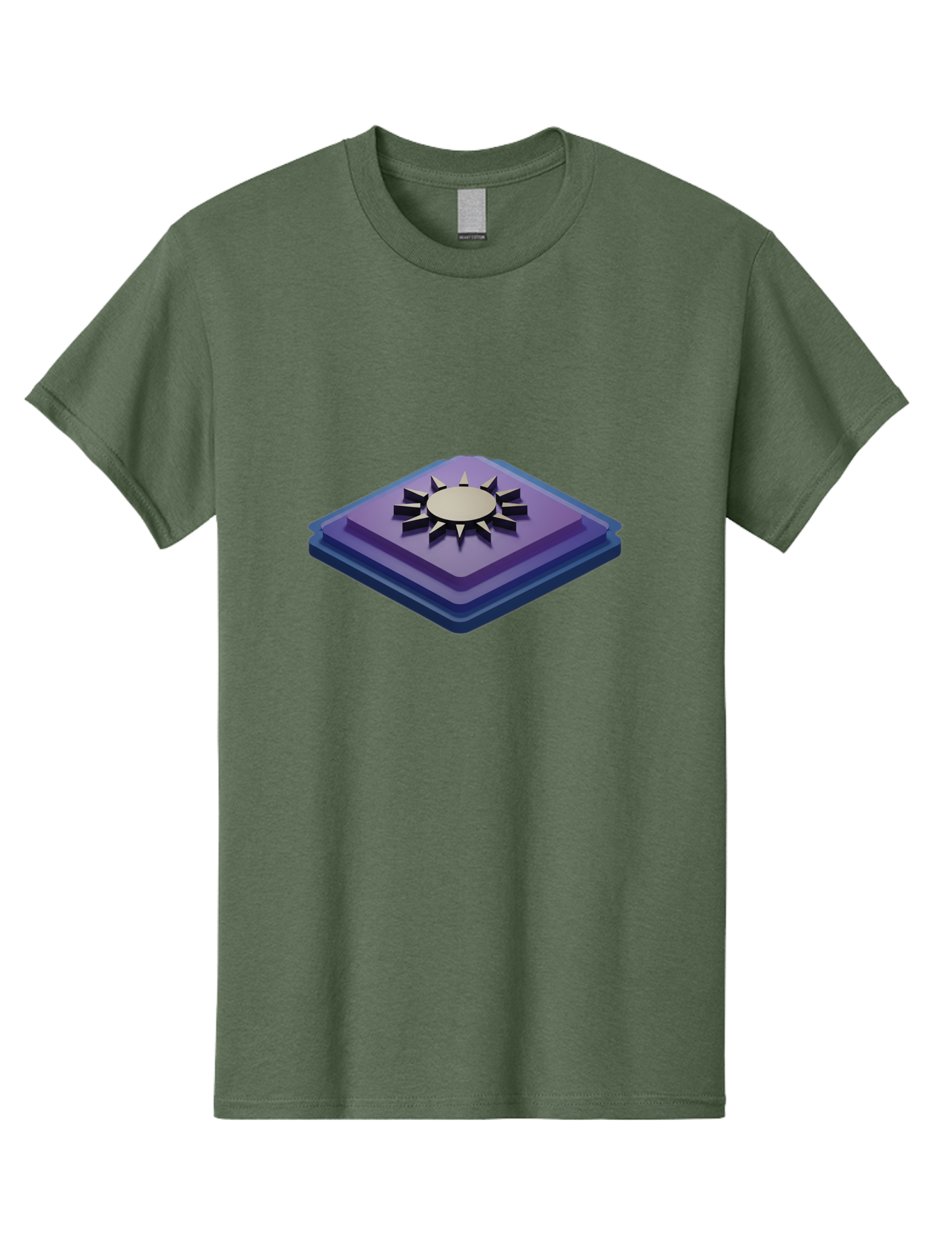 Purple-Square-With-Sun Men'S Graphic Tee, 100% Cotton, Comfortable Casual Summer Wear, Machine Washable, Vintage Camera, Old Camera, Antique Camera, Black Camera, Classic Photography, Photography Equipment, Nostalgic Device, Film Camera, Bag997 9