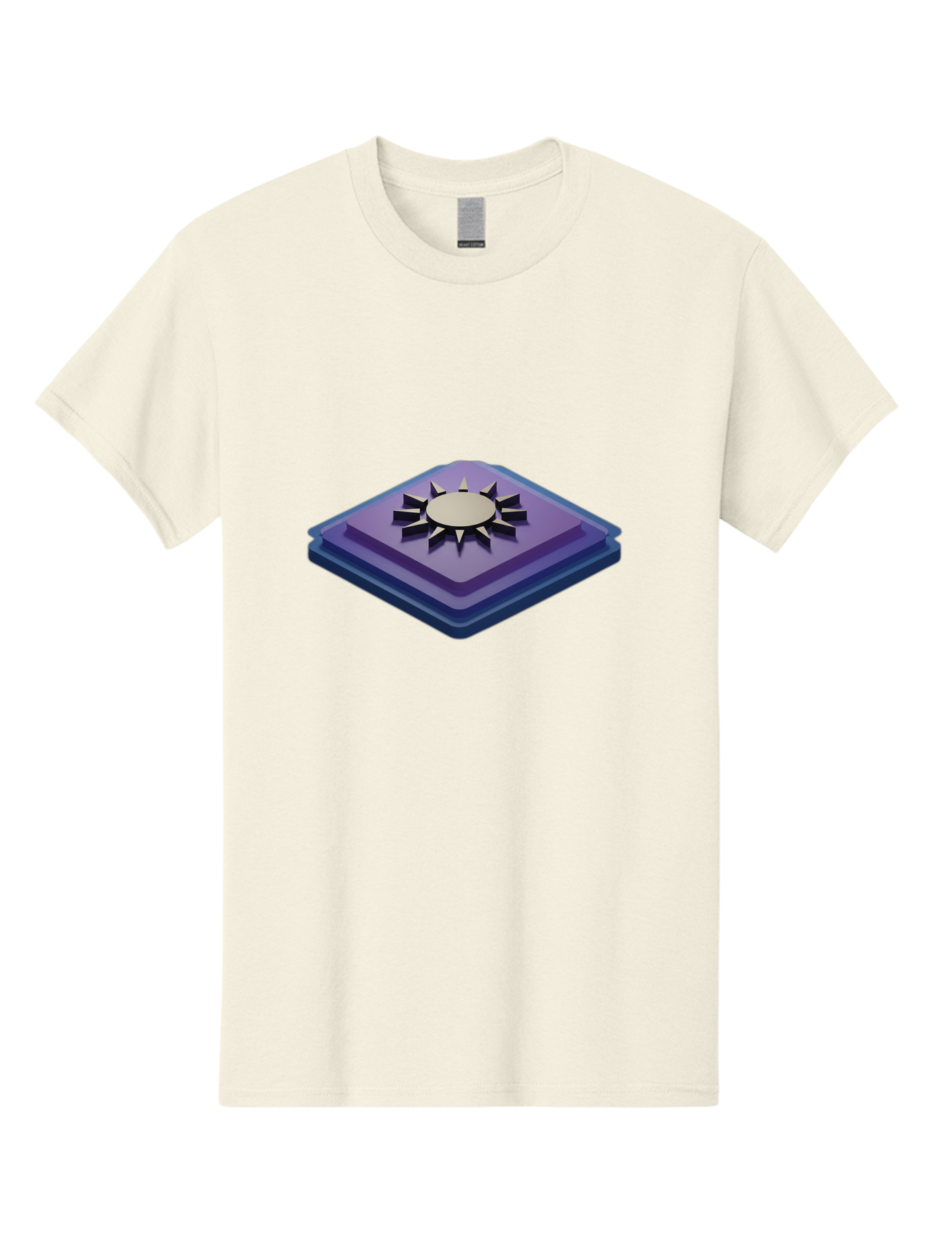 Purple-Square-With-Sun Men'S Graphic Tee, 100% Cotton, Comfortable Casual Summer Wear, Machine Washable, Vintage Camera, Old Camera, Antique Camera, Black Camera, Classic Photography, Photography Equipment, Nostalgic Device, Film Camera, Bag997 3