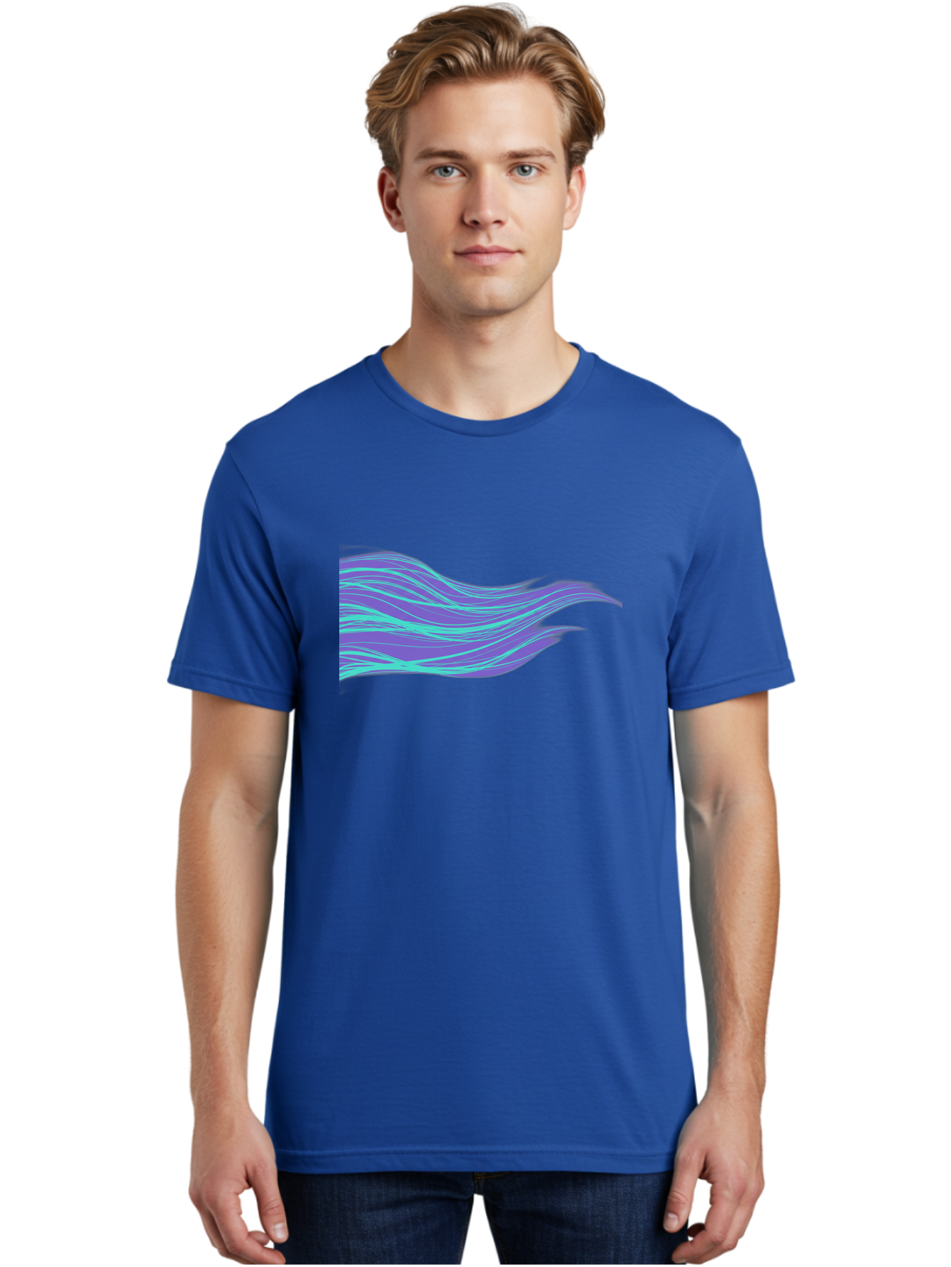 Purple-Wave-Lines Men'S Graphic Tee, 100% Cotton, Comfortable Casual Summer Wear, Machine Washable, Vintage Camera, Old Camera, Antique Camera, Black Camera, Classic Photography, Photography Equipment, Nostalgic Device, Film Camera, Camera Art Bag998 29