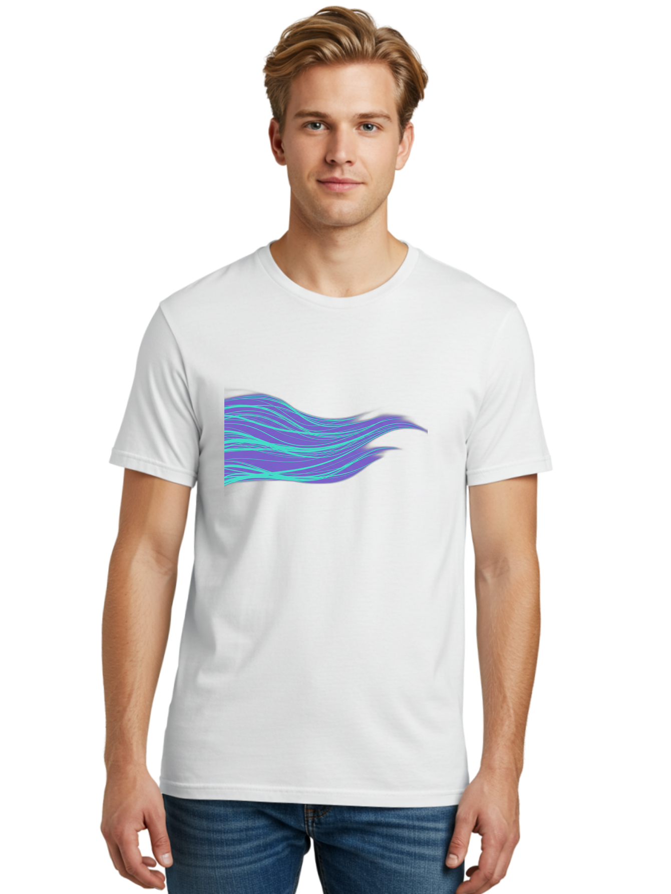Purple-Wave-Lines Men'S Graphic Tee, 100% Cotton, Comfortable Casual Summer Wear, Machine Washable, Vintage Camera, Old Camera, Antique Camera, Black Camera, Classic Photography, Photography Equipment, Nostalgic Device, Film Camera, Camera Art Bag998 21