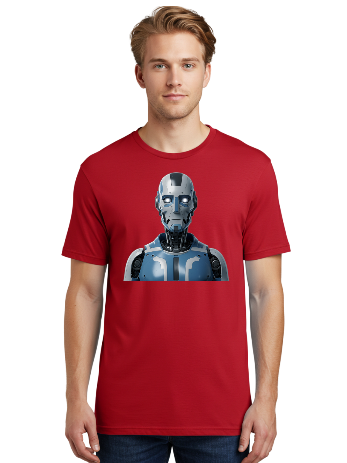 Robot-Bust Men'S Graphic Tee, 100% Cotton, Comfortable Casual Summer Wear, Machine Washable, Vintage Camera, Old Camera, Antique Camera, Black Camera, Classic Photography, Photography Equipment, Nostalgic Device, Film Camera, Camera Art Bah030 20