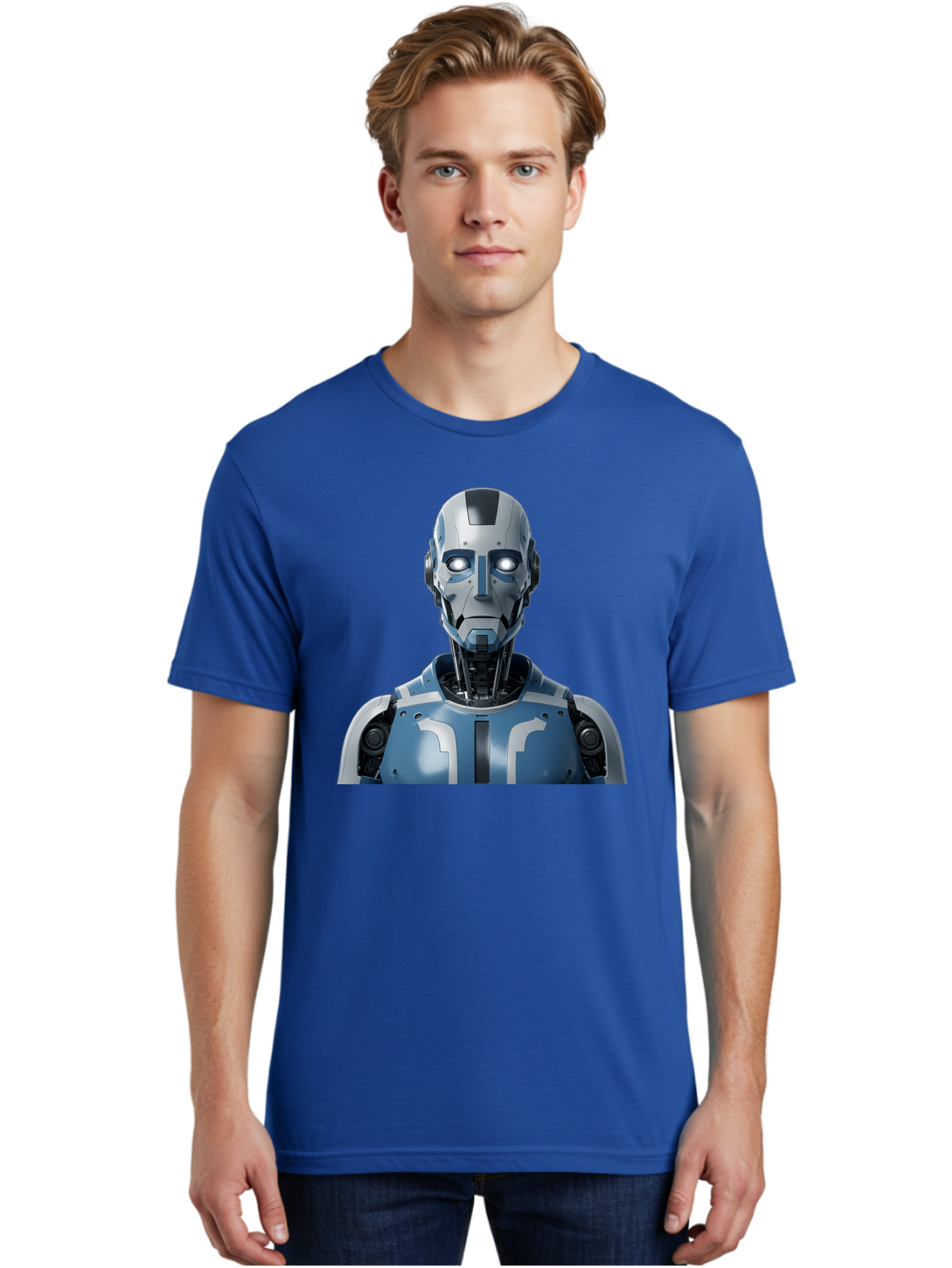 Robot-Bust Men'S Graphic Tee, 100% Cotton, Comfortable Casual Summer Wear, Machine Washable, Vintage Camera, Old Camera, Antique Camera, Black Camera, Classic Photography, Photography Equipment, Nostalgic Device, Film Camera, Camera Art Bah030 30