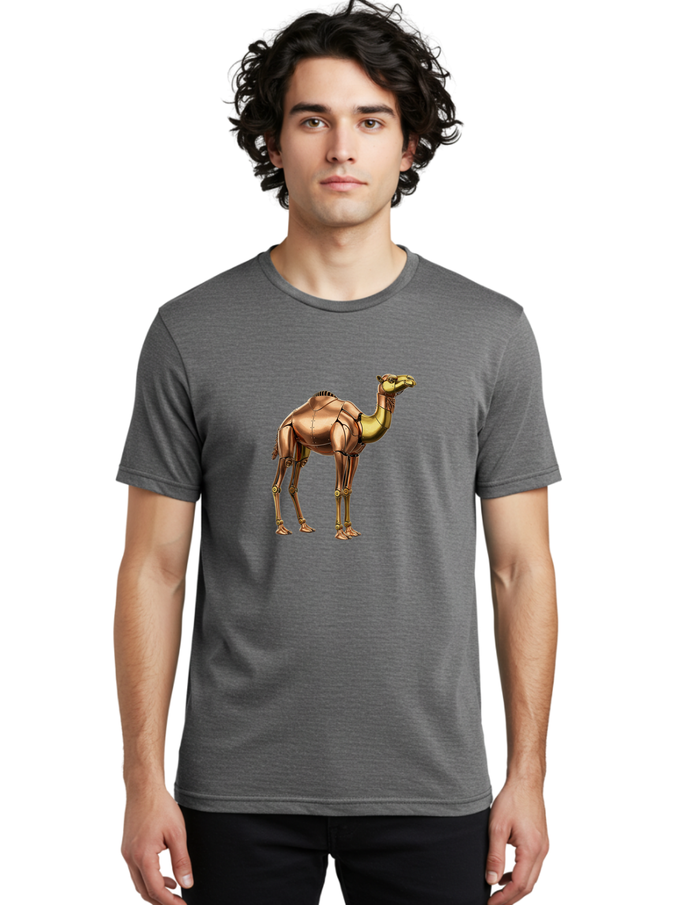 Robot-Camel Men'S Graphic Tee, 100% Cotton, Comfortable Casual Summer Wear, Machine Washable, Vintage Camera, Old Camera, Antique Camera, Black Camera, Classic Photography, Photography Equipment, Nostalgic Device, Film Camera, Camera Art Bah031 21