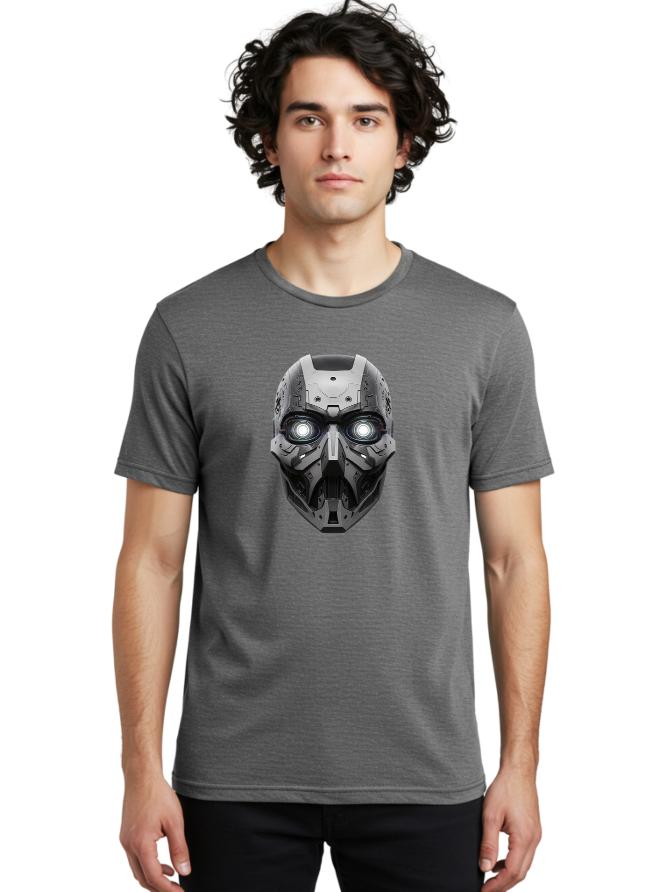 Robot-Face Men'S Graphic Tee, 100% Cotton, Comfortable Casual Summer Wear, Machine Washable, Vintage Camera, Old Camera, Antique Camera, Black Camera, Classic Photography, Photography Equipment, Nostalgic Device, Film Camera, Camera Art Bah032 27