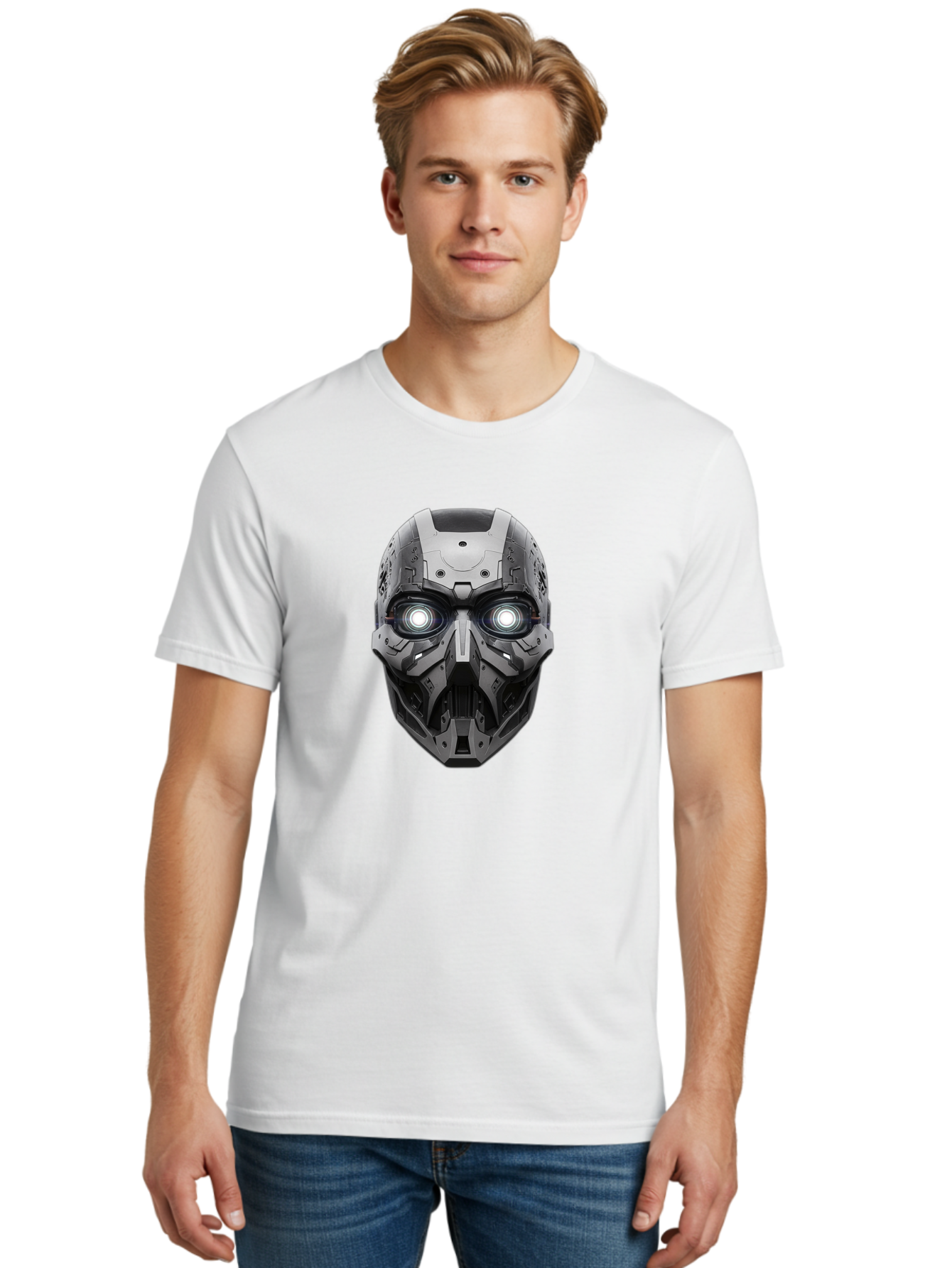 Robot-Face Men'S Graphic Tee, 100% Cotton, Comfortable Casual Summer Wear, Machine Washable, Vintage Camera, Old Camera, Antique Camera, Black Camera, Classic Photography, Photography Equipment, Nostalgic Device, Film Camera, Camera Art Bah032 16