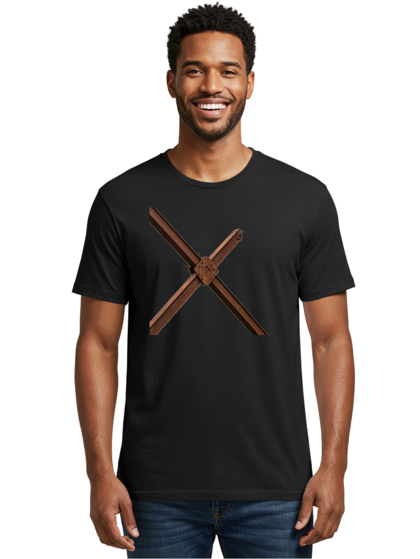 Rustic-Metal-Beams Men'S Graphic Tee, 100% Cotton, Comfortable Casual Summer Wear, Machine Washable, Vintage Camera, Old Camera, Antique Camera, Black Camera, Classic Photography, Photography Equipment, Nostalgic Device, Film Camera, Bah050 19