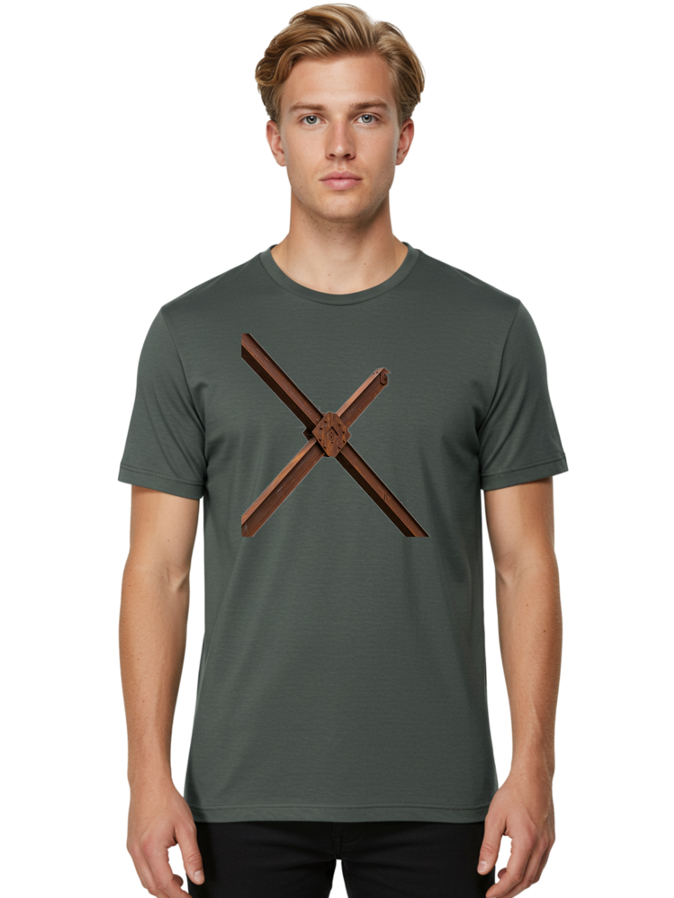 Rustic-Metal-Beams Men'S Graphic Tee, 100% Cotton, Comfortable Casual Summer Wear, Machine Washable, Vintage Camera, Old Camera, Antique Camera, Black Camera, Classic Photography, Photography Equipment, Nostalgic Device, Film Camera, Bah050 28