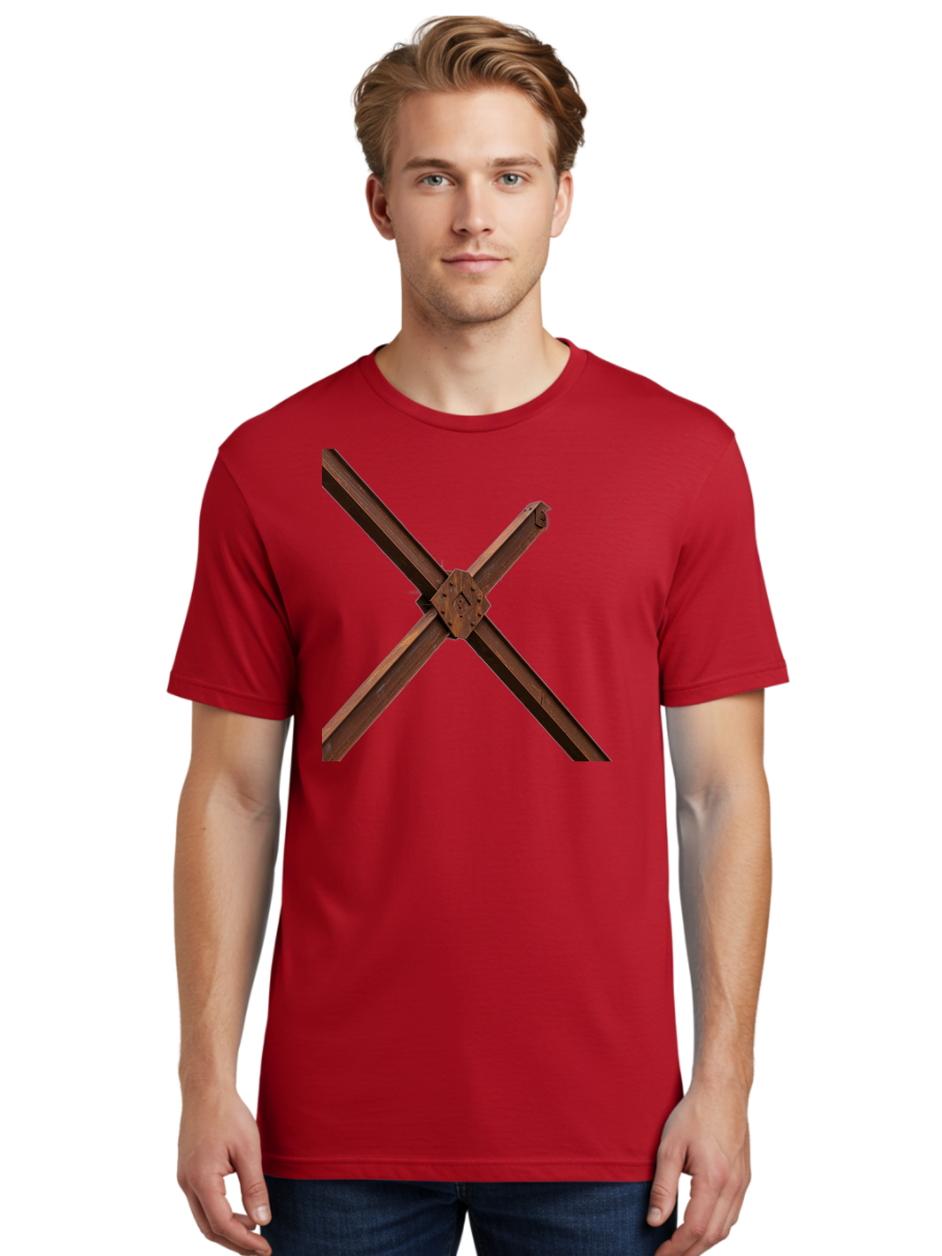 Rustic-Metal-Beams Men'S Graphic Tee, 100% Cotton, Comfortable Casual Summer Wear, Machine Washable, Vintage Camera, Old Camera, Antique Camera, Black Camera, Classic Photography, Photography Equipment, Nostalgic Device, Film Camera, Bah050 23