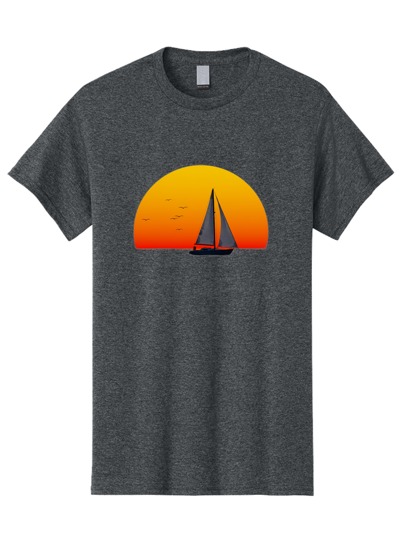 Sailboat-At-Sunset Men'S Graphic Tee, 100% Cotton, Comfortable Casual Summer Wear, Machine Washable, Vintage Camera, Old Camera, Antique Camera, Black Camera, Classic Photography, Photography Equipment, Nostalgic Device, Film Camera, Bah055 7