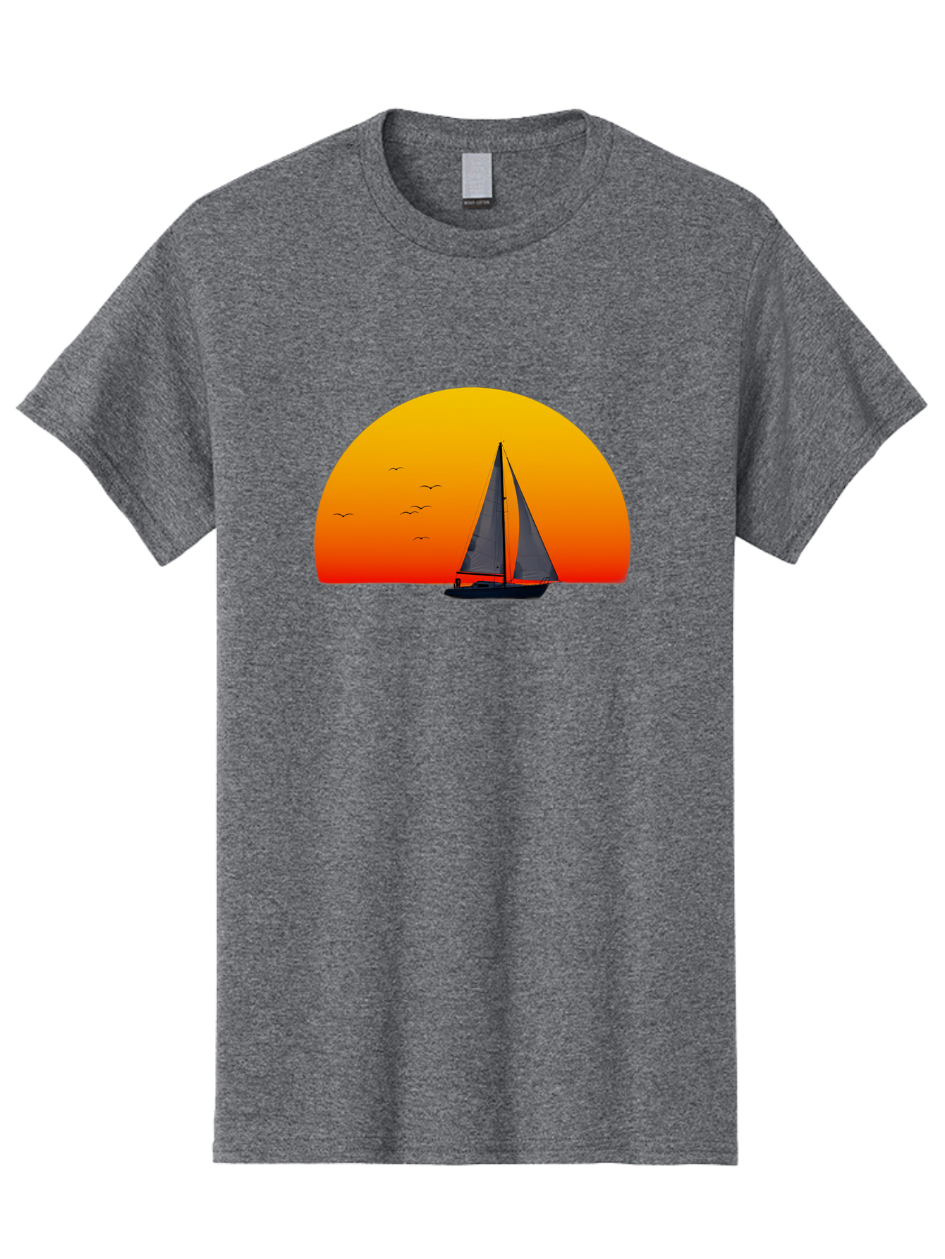Sailboat-At-Sunset Men'S Graphic Tee, 100% Cotton, Comfortable Casual Summer Wear, Machine Washable, Vintage Camera, Old Camera, Antique Camera, Black Camera, Classic Photography, Photography Equipment, Nostalgic Device, Film Camera, Bah055 4