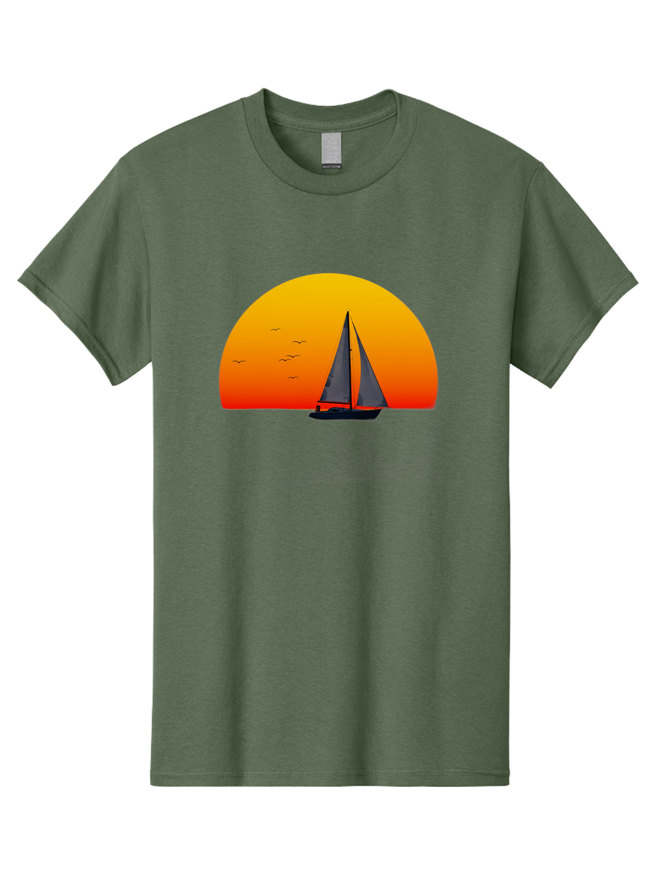 Sailboat-At-Sunset Men'S Graphic Tee, 100% Cotton, Comfortable Casual Summer Wear, Machine Washable, Vintage Camera, Old Camera, Antique Camera, Black Camera, Classic Photography, Photography Equipment, Nostalgic Device, Film Camera, Bah055 10