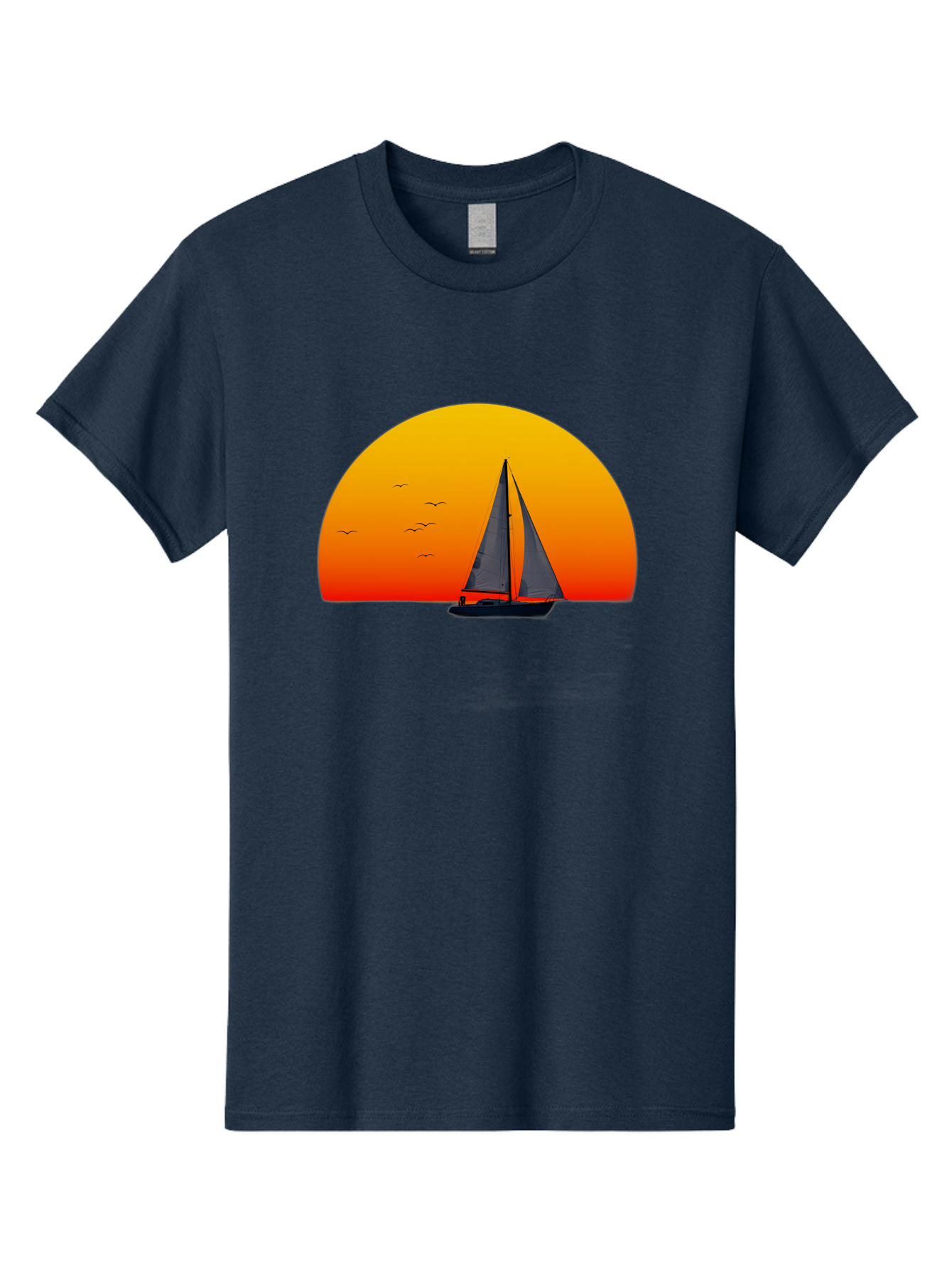 Sailboat-At-Sunset Men'S Graphic Tee, 100% Cotton, Comfortable Casual Summer Wear, Machine Washable, Vintage Camera, Old Camera, Antique Camera, Black Camera, Classic Photography, Photography Equipment, Nostalgic Device, Film Camera, Bah055 3