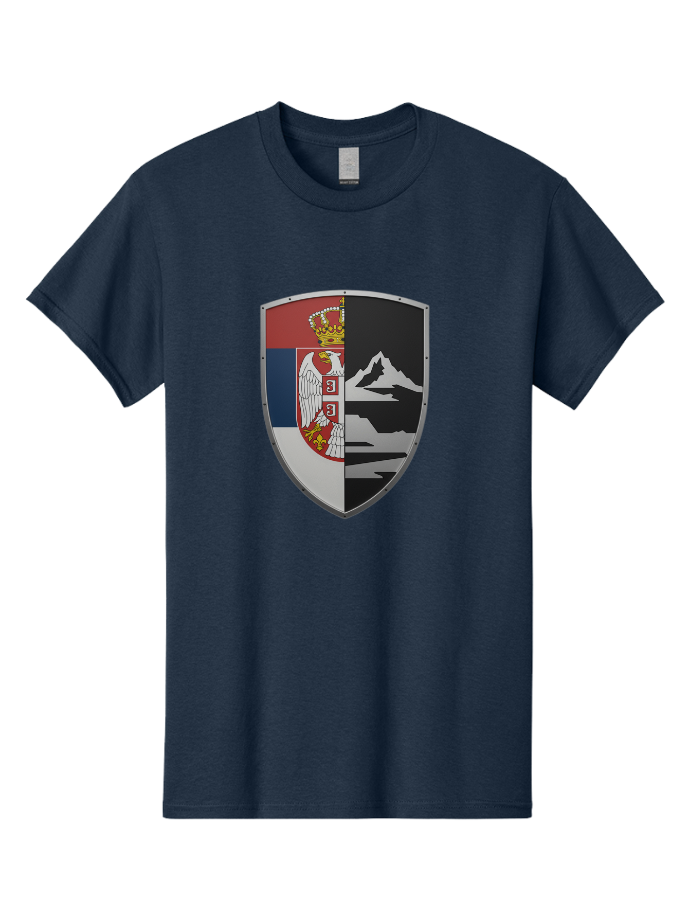 Shield-With-Eagle-And-Mountain Men'S Graphic Tee, 100% Cotton, Comfortable Casual Summer Wear, Machine Washable, Vintage Camera, Old Camera, Antique Camera, Black Camera, Classic Photography, Photography Equipment, Nostalgic Device, Bah100 9