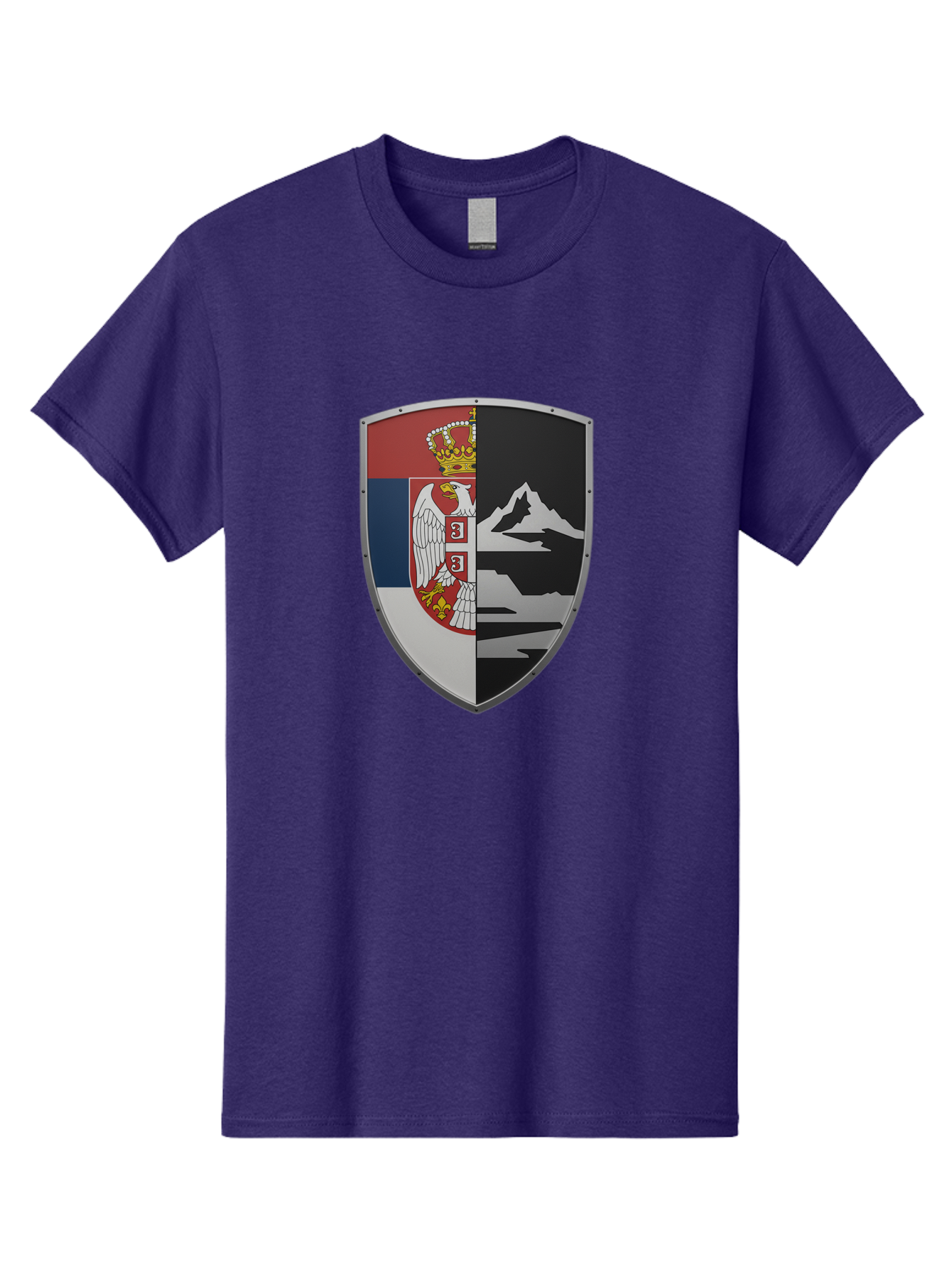 Shield-With-Eagle-And-Mountain Men'S Graphic Tee, 100% Cotton, Comfortable Casual Summer Wear, Machine Washable, Vintage Camera, Old Camera, Antique Camera, Black Camera, Classic Photography, Photography Equipment, Nostalgic Device, Bah100 4