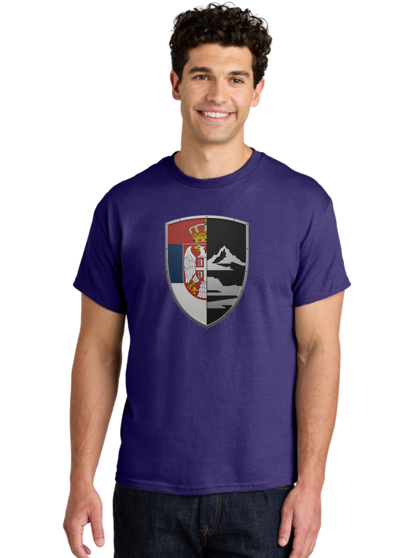 Shield-With-Eagle-And-Mountain Men'S Graphic Tee, 100% Cotton, Comfortable Casual Summer Wear, Machine Washable, Vintage Camera, Old Camera, Antique Camera, Black Camera, Classic Photography, Photography Equipment, Nostalgic Device, Bah100 19