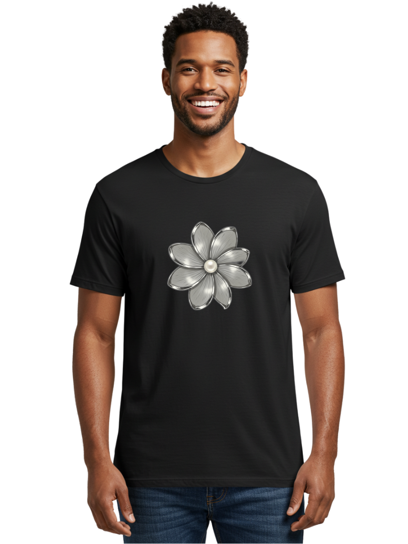 Silver-Flower Men'S Graphic Tee, 100% Cotton, Comfortable Casual Summer Wear, Machine Washable, Vintage Camera, Old Camera, Antique Camera, Black Camera, Classic Photography, Photography Equipment, Nostalgic Device, Film Camera, Camera Art Bah112 21