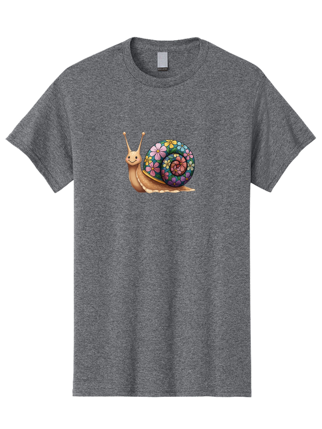 Snail-With-Flowers-1 Men'S Graphic Tee, 100% Cotton, Comfortable Casual Summer Wear, Machine Washable, Vintage Camera, Old Camera, Antique Camera, Black Camera, Classic Photography, Photography Equipment, Nostalgic Device, Film Camera, Bah139 1