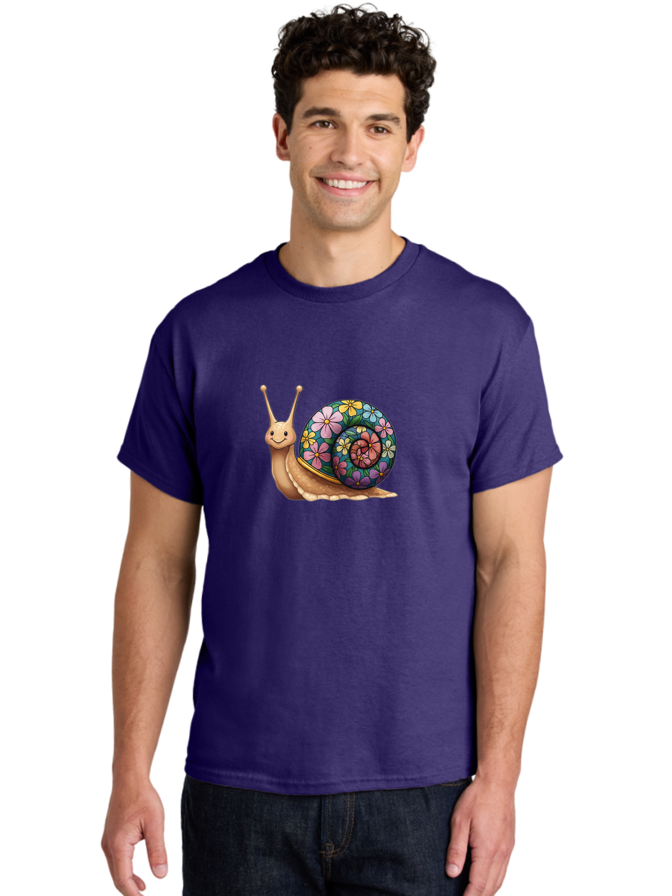 Snail-With-Flowers-1 Men'S Graphic Tee, 100% Cotton, Comfortable Casual Summer Wear, Machine Washable, Vintage Camera, Old Camera, Antique Camera, Black Camera, Classic Photography, Photography Equipment, Nostalgic Device, Film Camera, Bah139 23