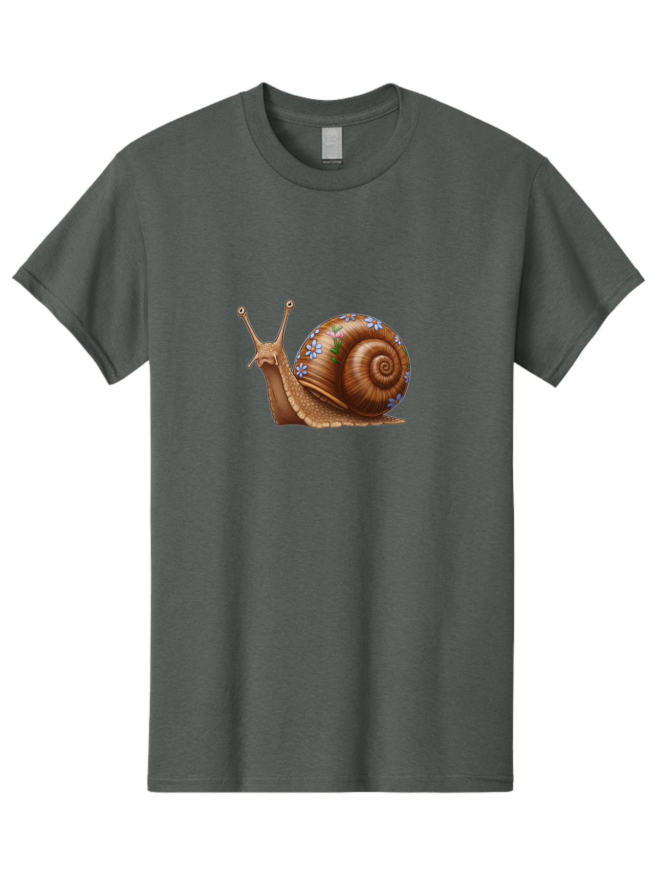Snail-With-Flowers-3 Men'S Graphic Tee, 100% Cotton, Comfortable Casual Summer Wear, Machine Washable, Vintage Camera, Old Camera, Antique Camera, Black Camera, Classic Photography, Photography Equipment, Nostalgic Device, Film Camera, Bah141 9