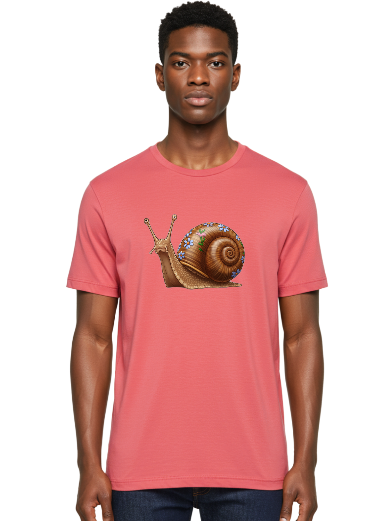 Snail-With-Flowers-3 Men'S Graphic Tee, 100% Cotton, Comfortable Casual Summer Wear, Machine Washable, Vintage Camera, Old Camera, Antique Camera, Black Camera, Classic Photography, Photography Equipment, Nostalgic Device, Film Camera, Bah141 26