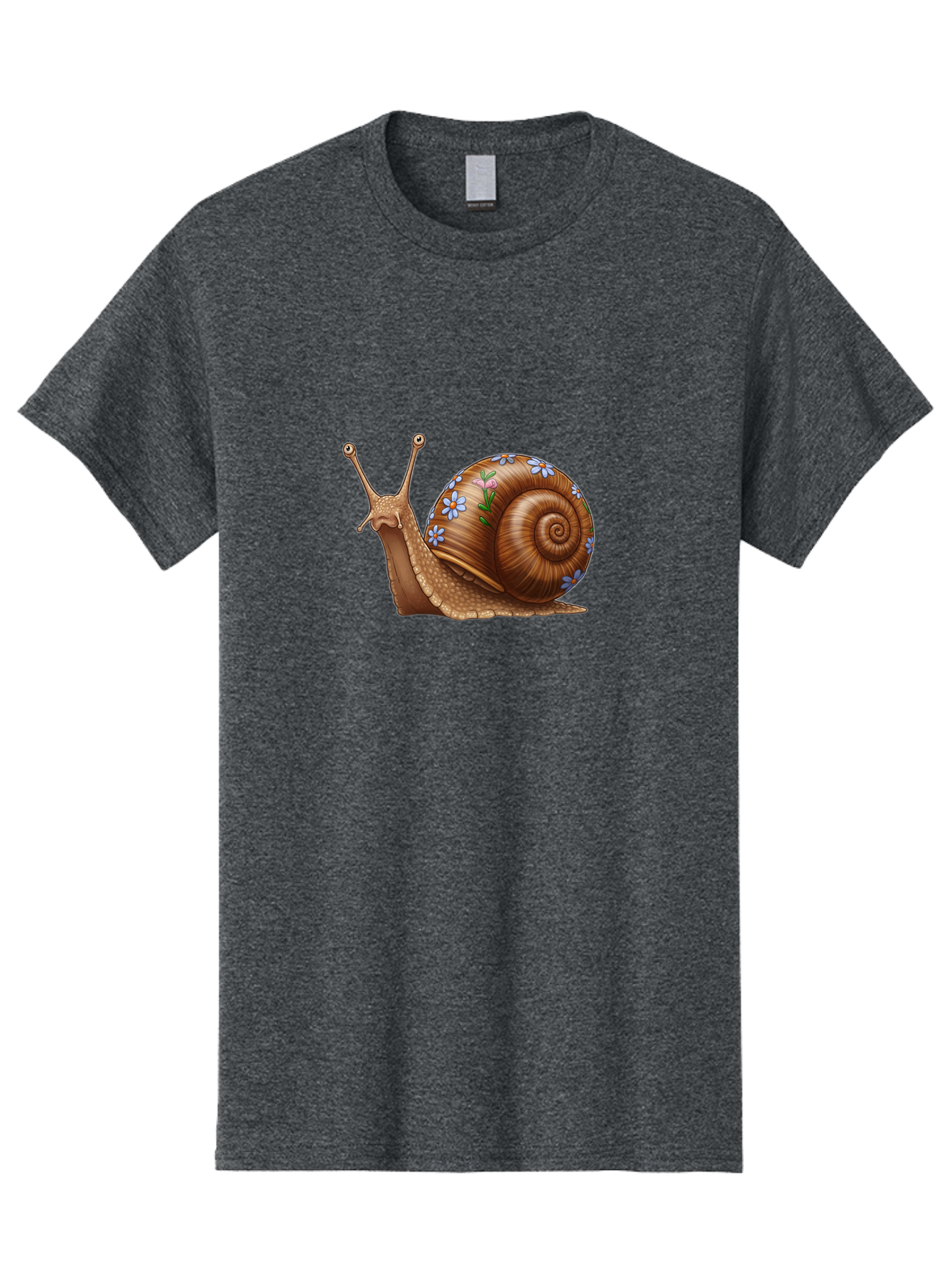 Snail-With-Flowers-3 Men'S Graphic Tee, 100% Cotton, Comfortable Casual Summer Wear, Machine Washable, Vintage Camera, Old Camera, Antique Camera, Black Camera, Classic Photography, Photography Equipment, Nostalgic Device, Film Camera, Bah141 3