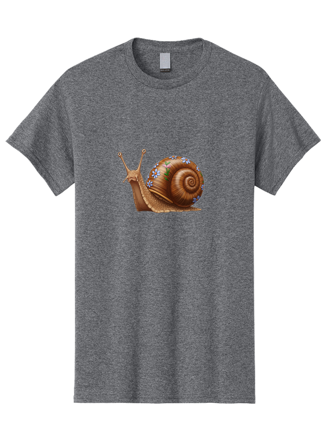 Snail-With-Flowers-3 Men'S Graphic Tee, 100% Cotton, Comfortable Casual Summer Wear, Machine Washable, Vintage Camera, Old Camera, Antique Camera, Black Camera, Classic Photography, Photography Equipment, Nostalgic Device, Film Camera, Bah141 13