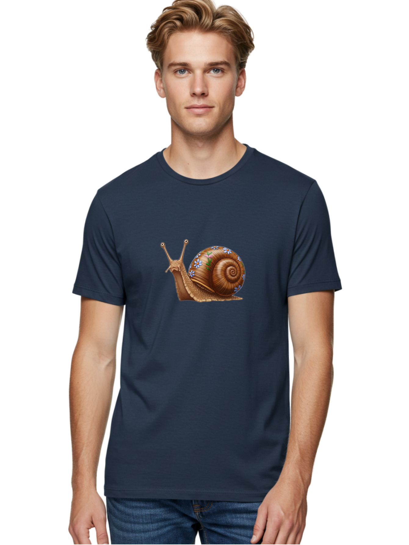 Snail-With-Flowers-3 Men'S Graphic Tee, 100% Cotton, Comfortable Casual Summer Wear, Machine Washable, Vintage Camera, Old Camera, Antique Camera, Black Camera, Classic Photography, Photography Equipment, Nostalgic Device, Film Camera, Bah141 20