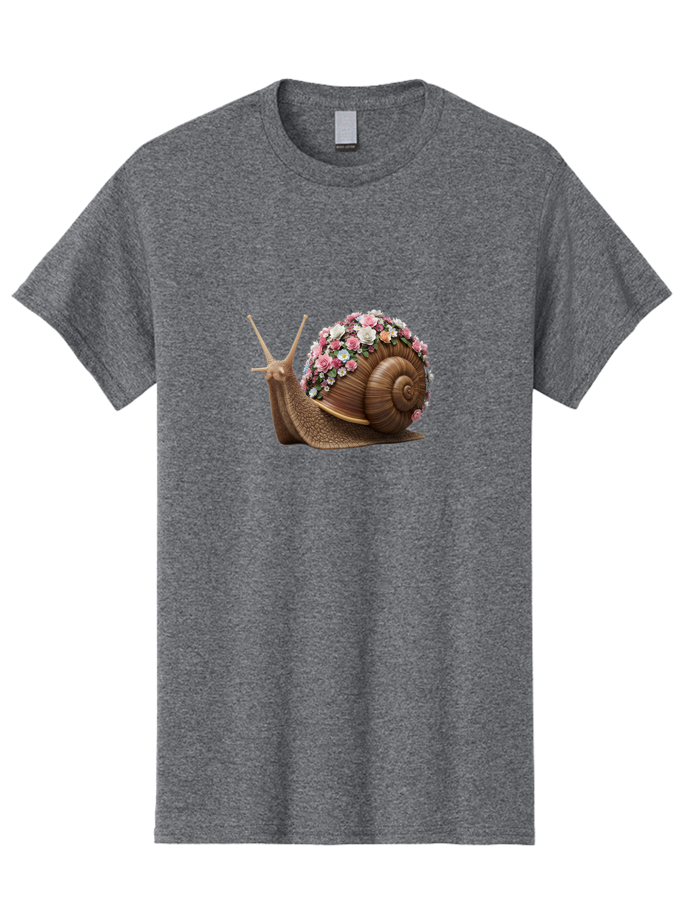Snail-With-Flowers-4 Men'S Graphic Tee, 100% Cotton, Comfortable Casual Summer Wear, Machine Washable, Vintage Camera, Old Camera, Antique Camera, Black Camera, Classic Photography, Photography Equipment, Nostalgic Device, Film Camera, Bah142 11