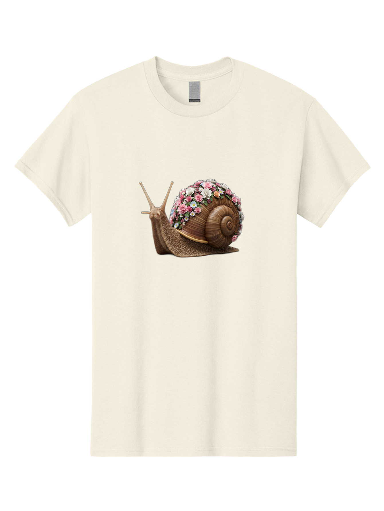 Snail-With-Flowers-4 Men'S Graphic Tee, 100% Cotton, Comfortable Casual Summer Wear, Machine Washable, Vintage Camera, Old Camera, Antique Camera, Black Camera, Classic Photography, Photography Equipment, Nostalgic Device, Film Camera, Bah142 5